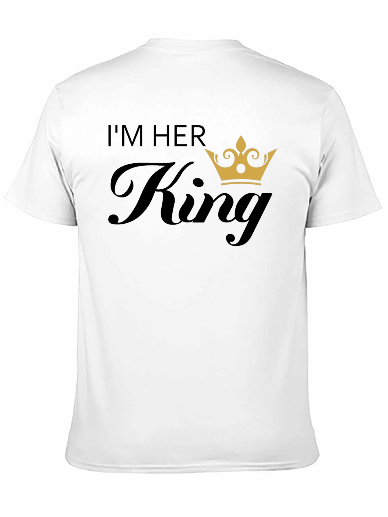 Black I'm Her King Matching Couple T-Shirt view 11
