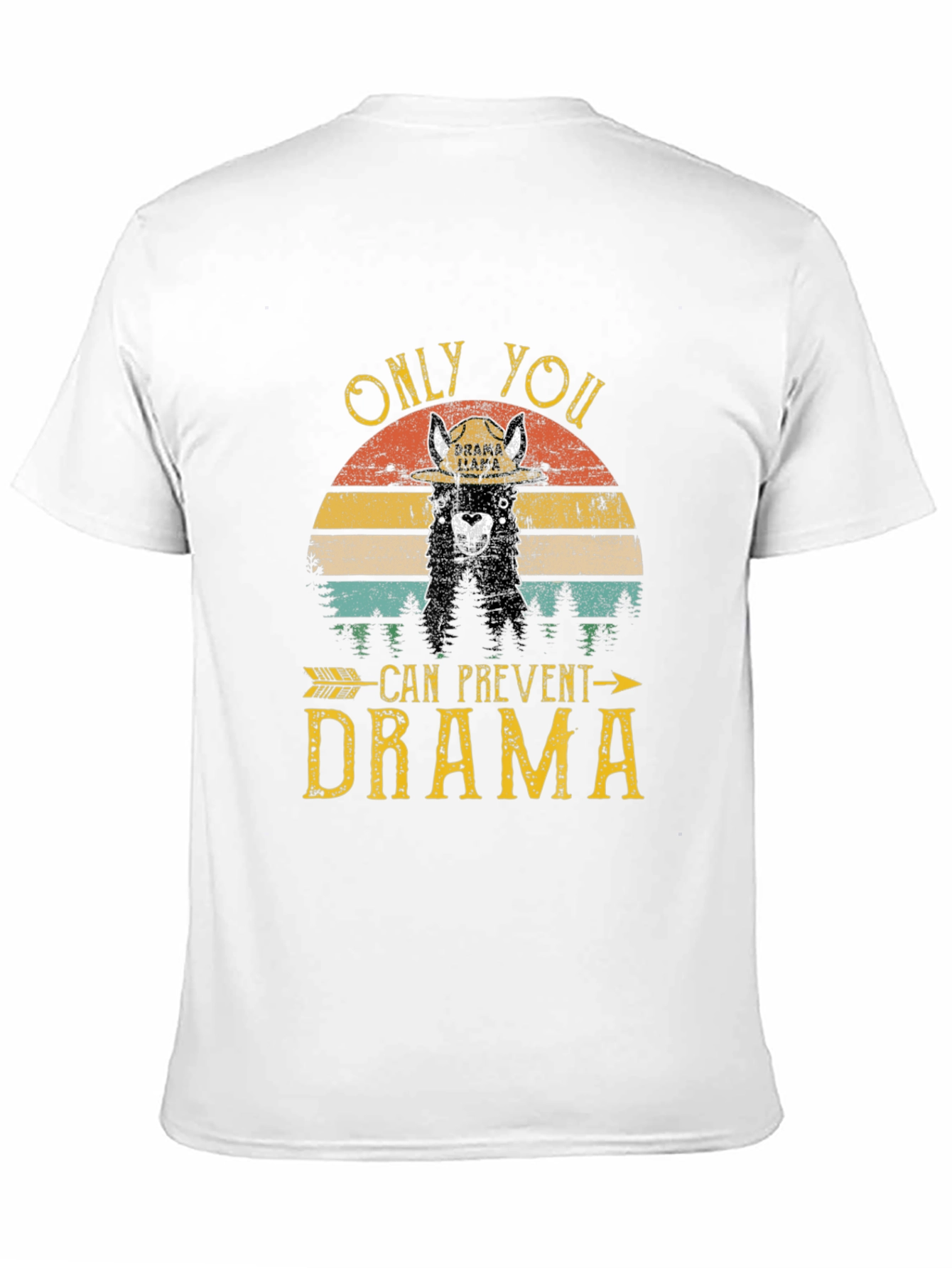 Black Drama Llama Graphic T-Shirt - Prevent Drama Tee view 11