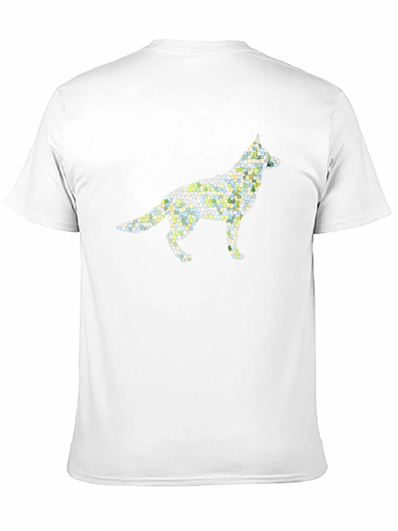 Black Dog Breed Silhouette Men's Black T-Shirt view 11