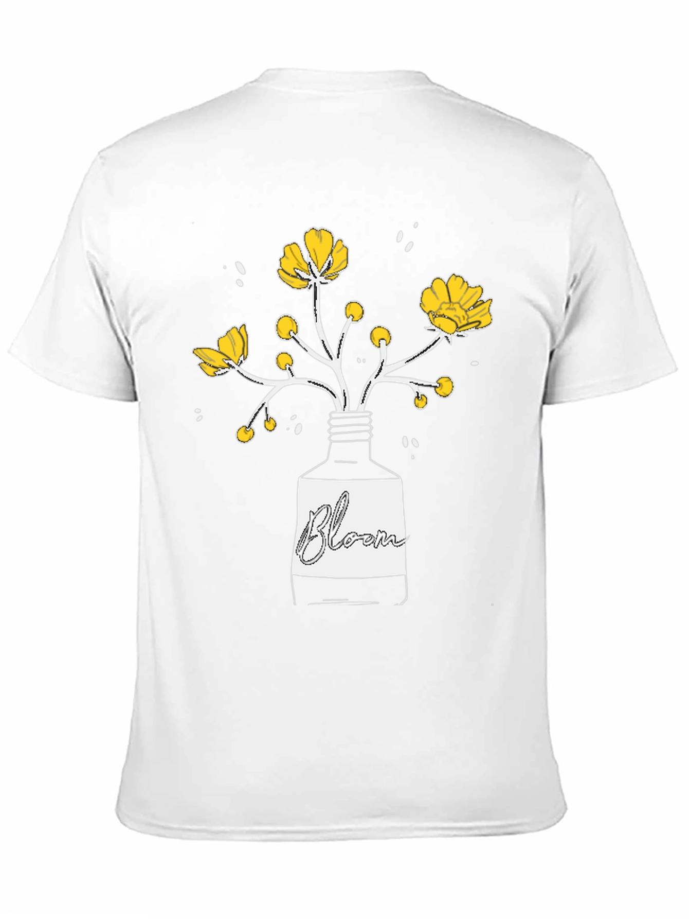 Black Bloom Graphic T-Shirt - Black Cotton Tee view 11