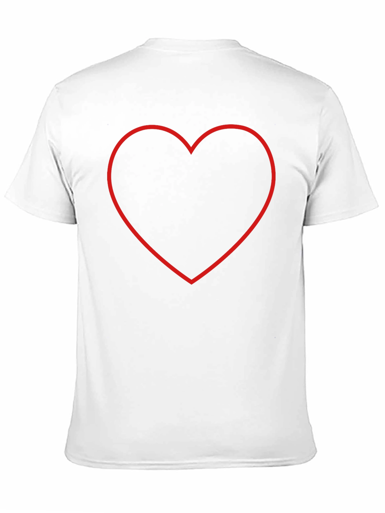 Black Heart Outline Black T-Shirt view 11