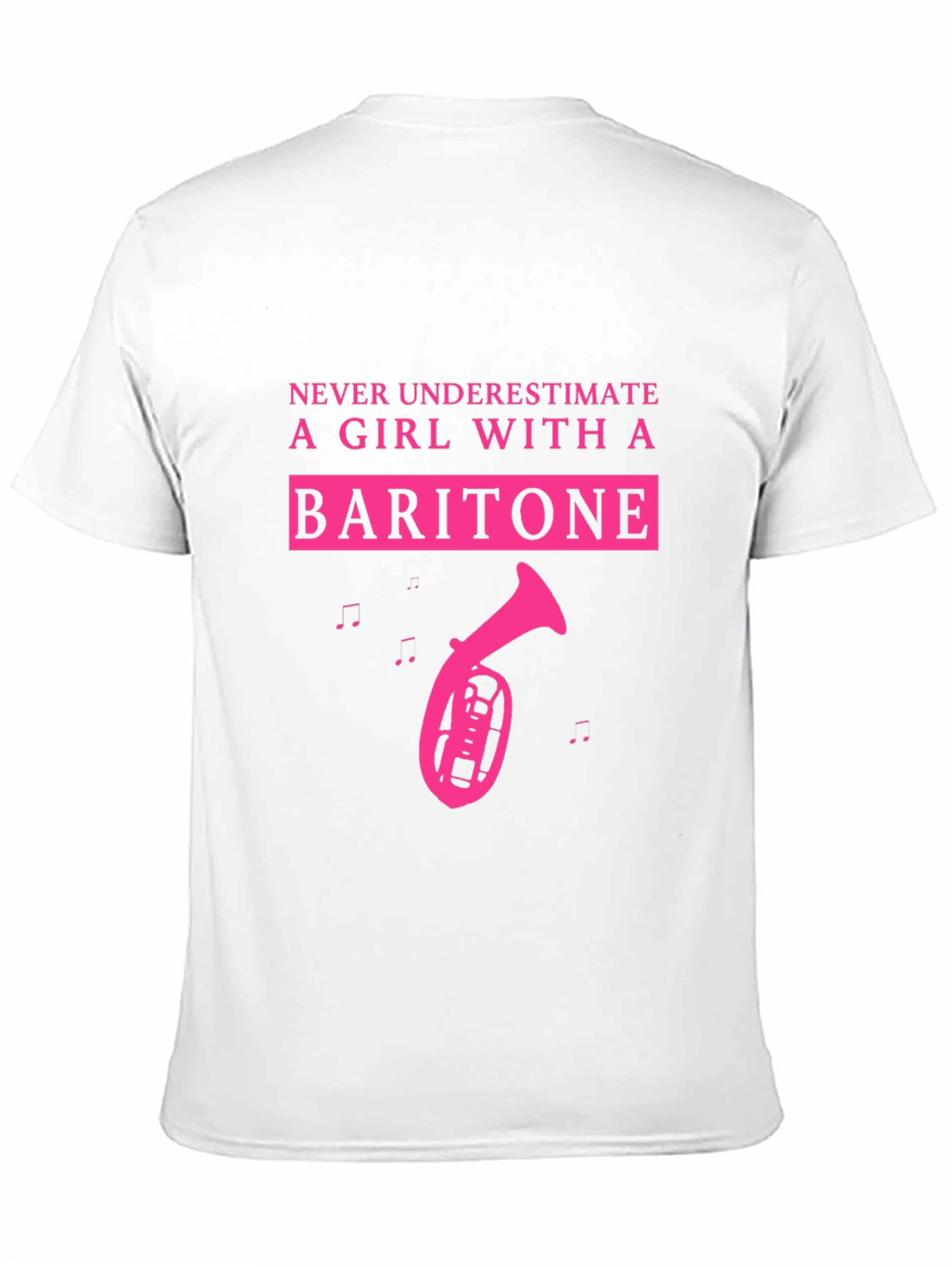 Black Baritone Girl T-Shirt - Musical Instrument Tee view 11