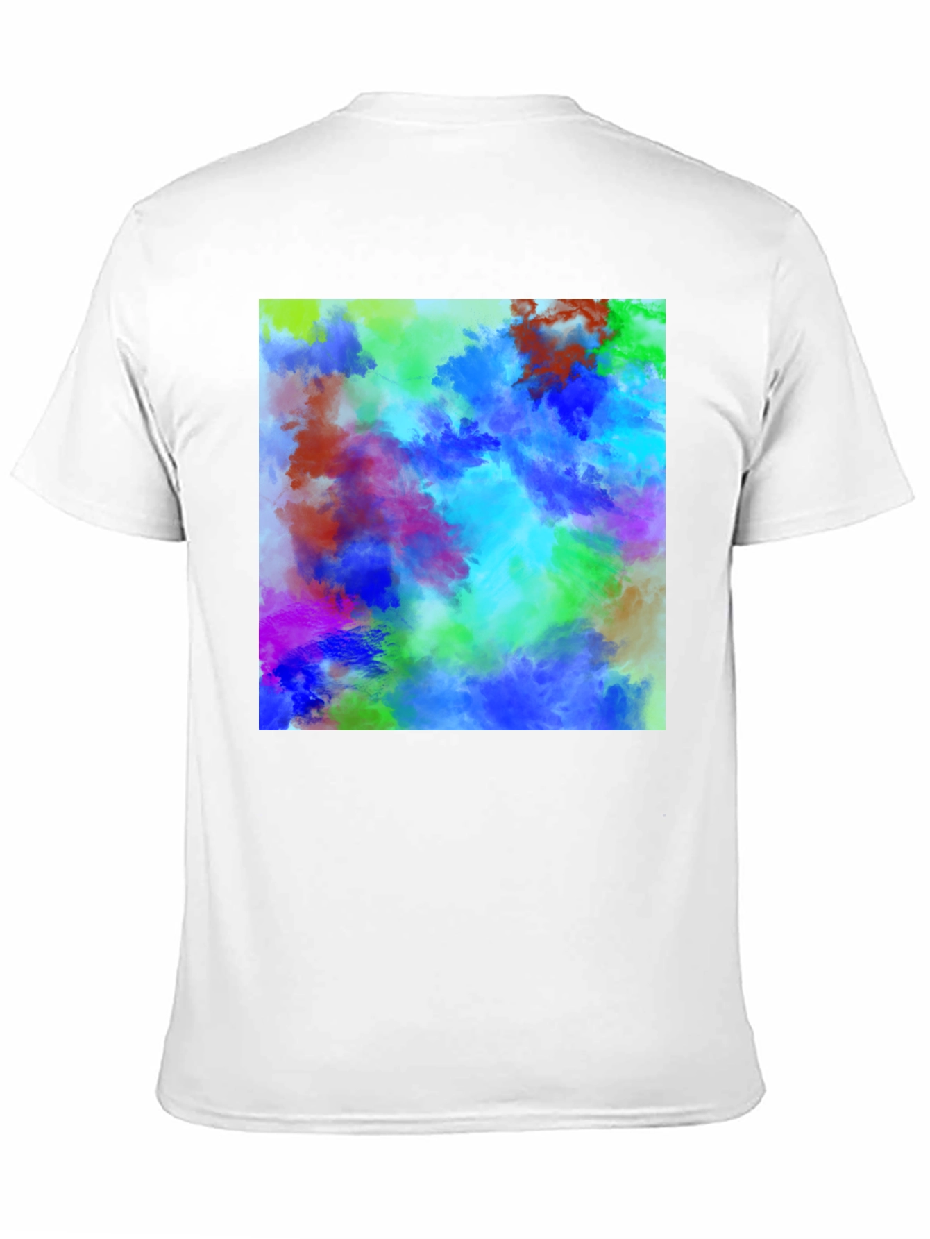Black Vibrant Abstract Art T-Shirt - Colorful Graphic Tee view 11