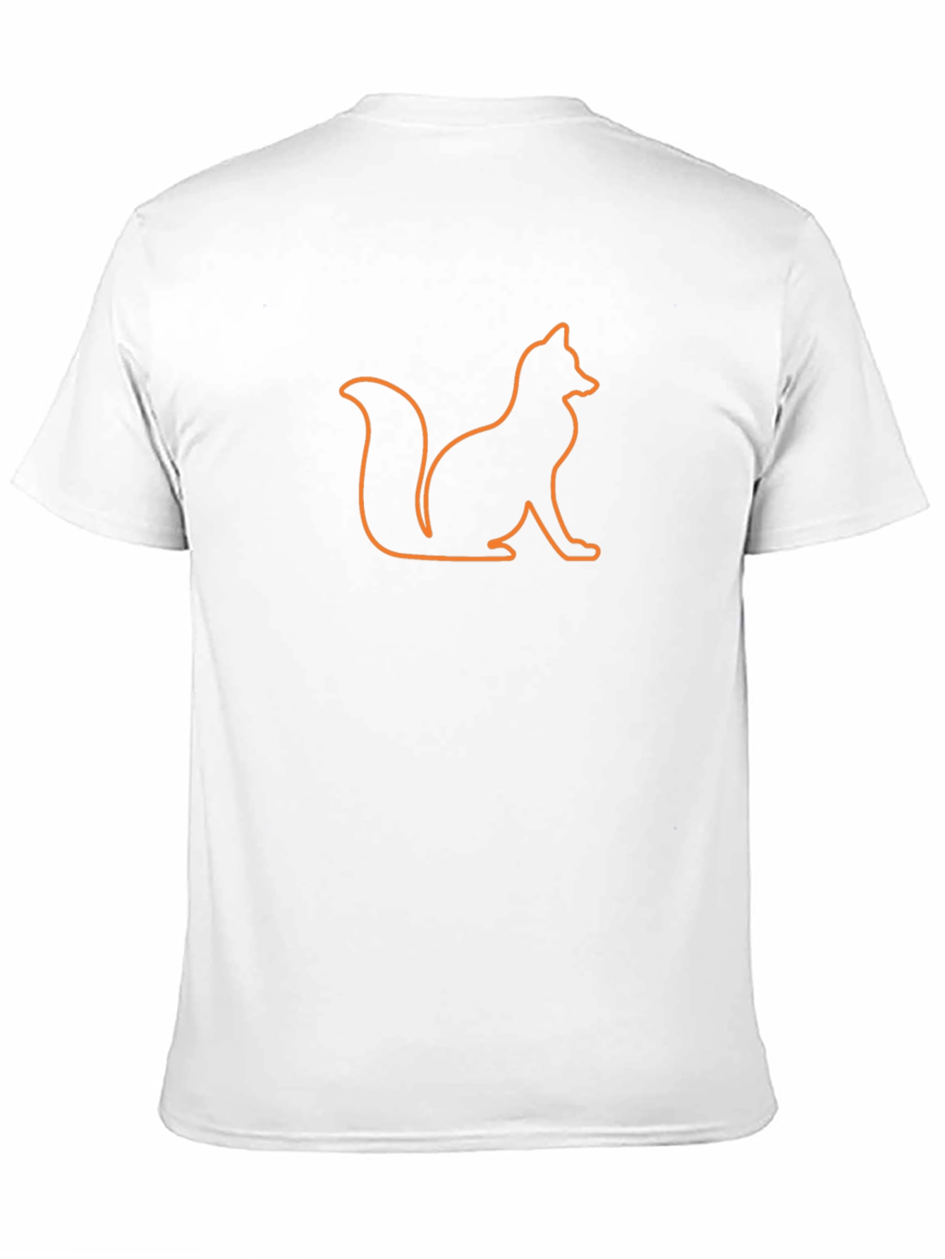 Black Fox Outline Graphic T-Shirt - Minimalist Design view 11
