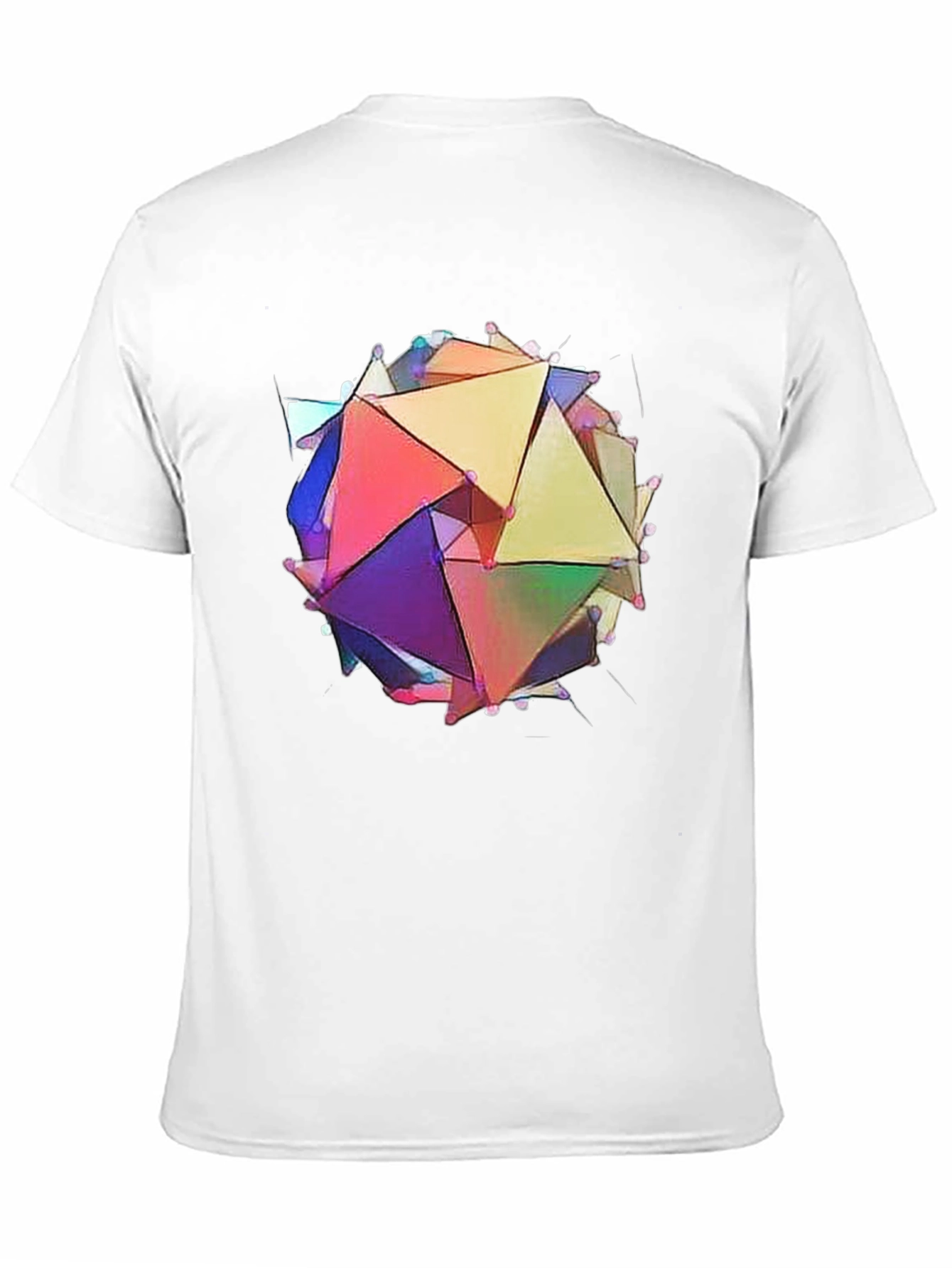 Black Abstract Geometric Prism Tee view 11