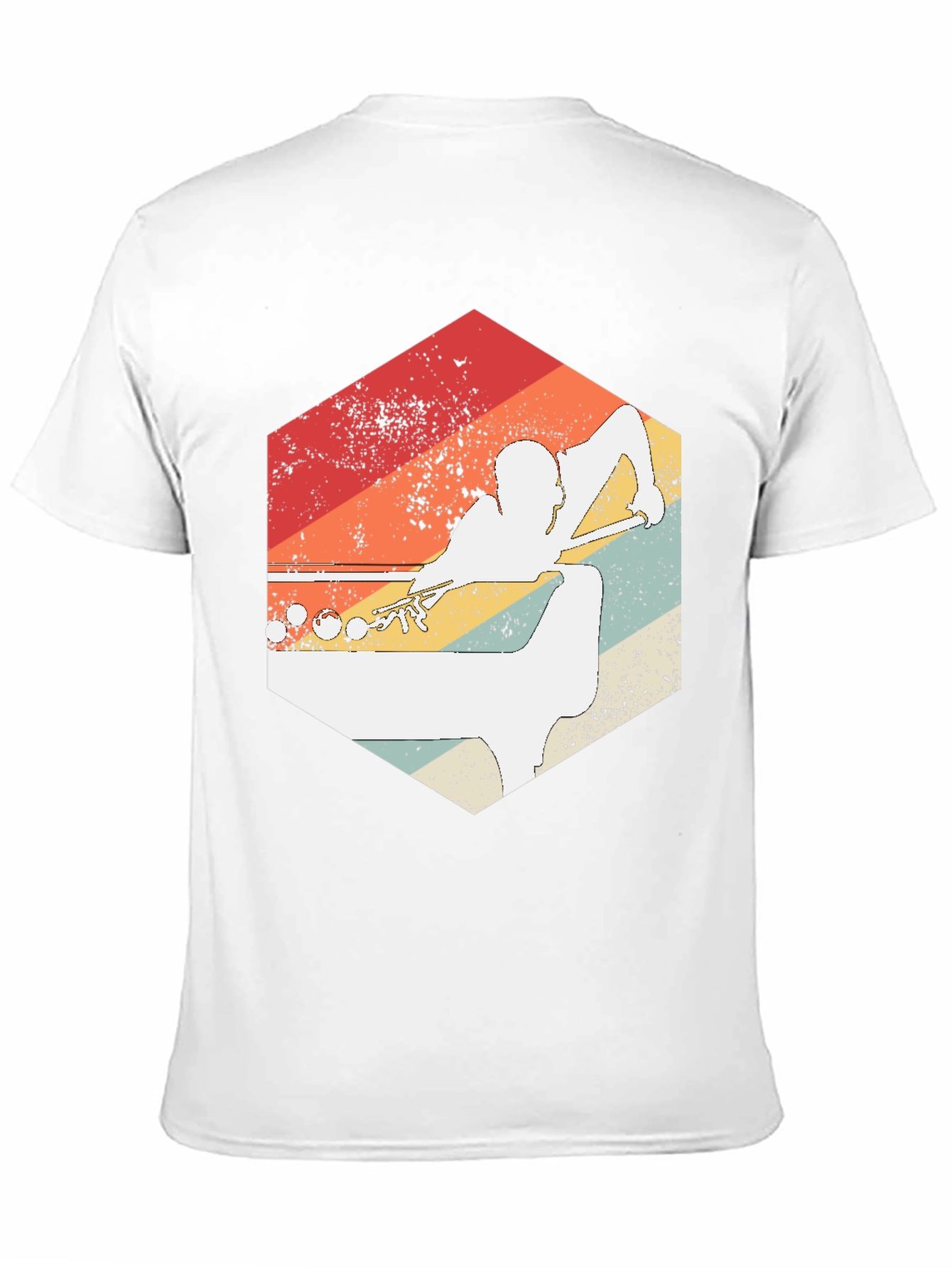 Retro Billiards Player Graphic Tee - 11