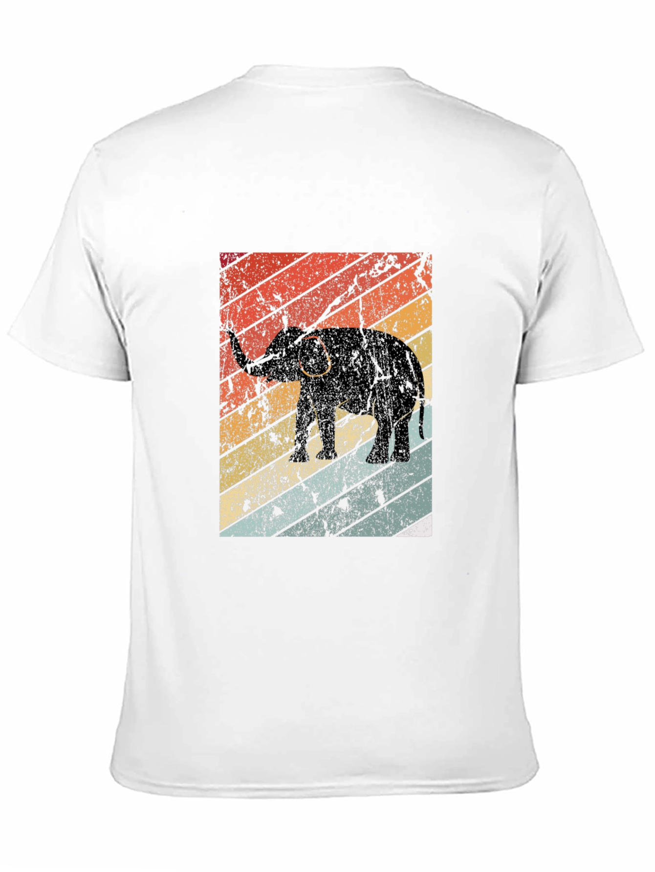 Black Retro Elephant Graphic T-Shirt - Stylish Cotton Tee view 11