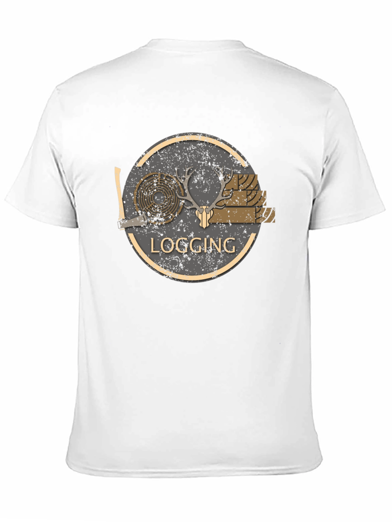 Black Logging Graphic Print Black T-Shirt view 11
