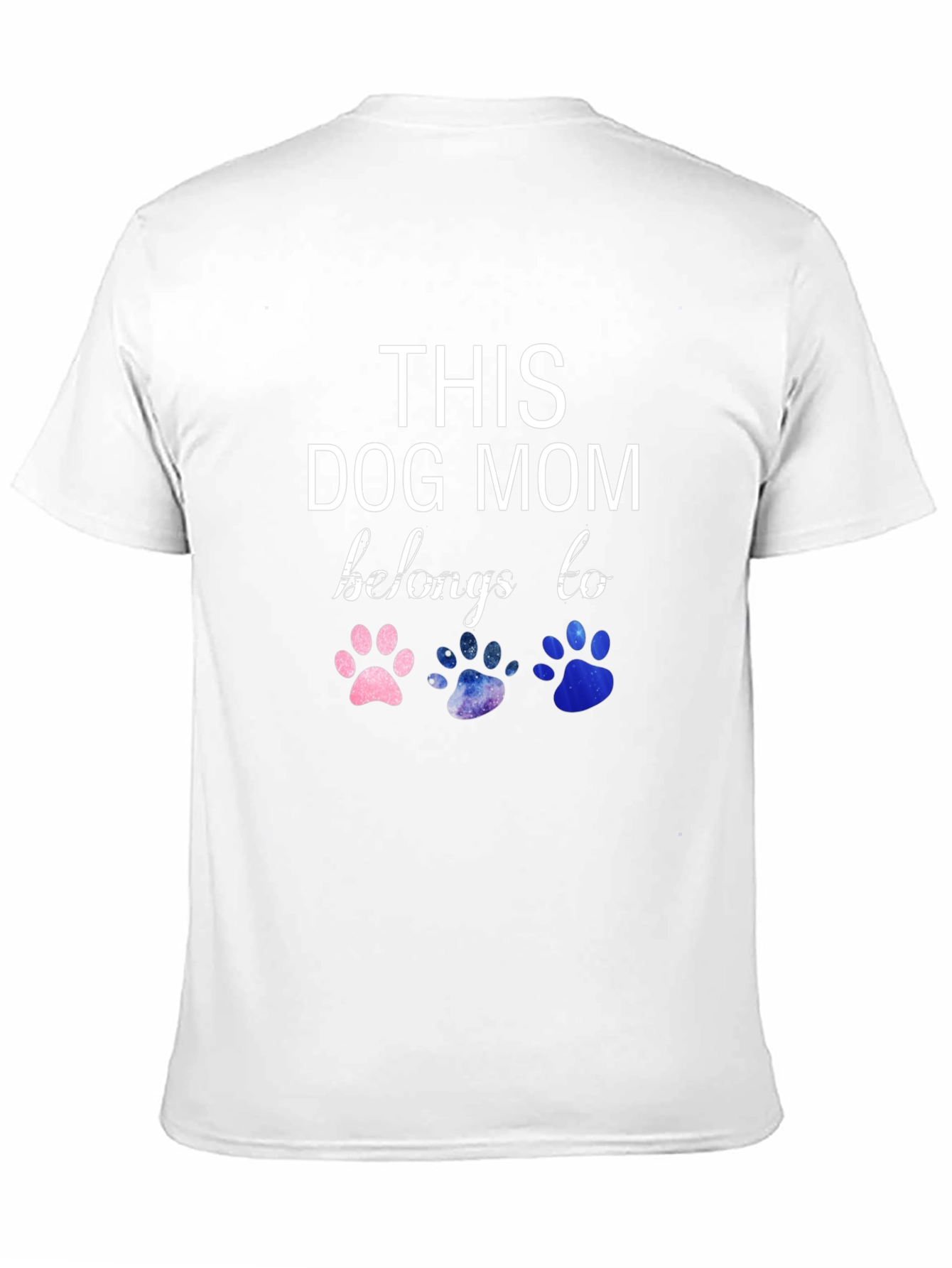 Black Dog Mom T-Shirt - Paw Print Design view 11