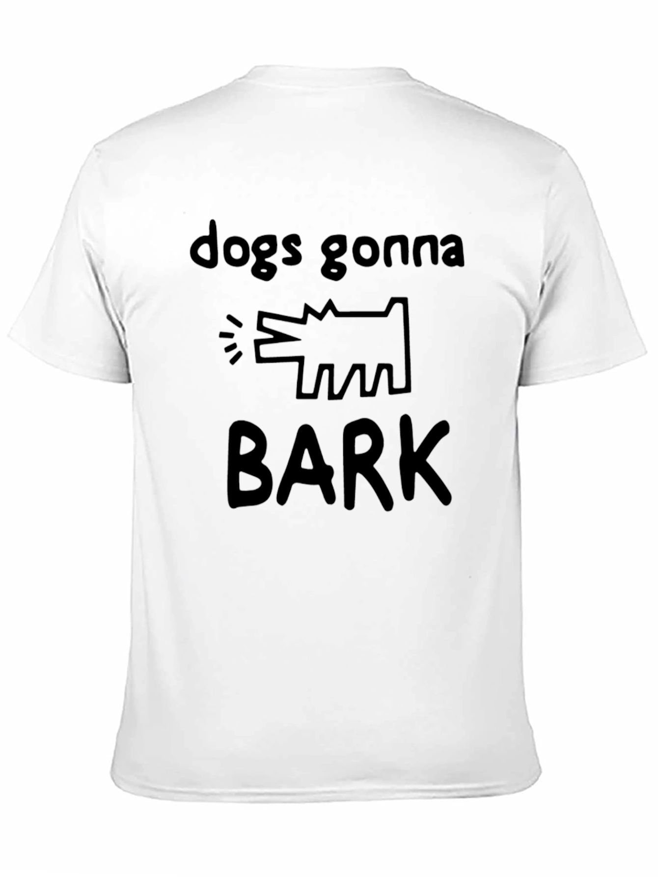Black Dogs Gonna Bark Graphic Tee - Black Casual T-Shirt view 11