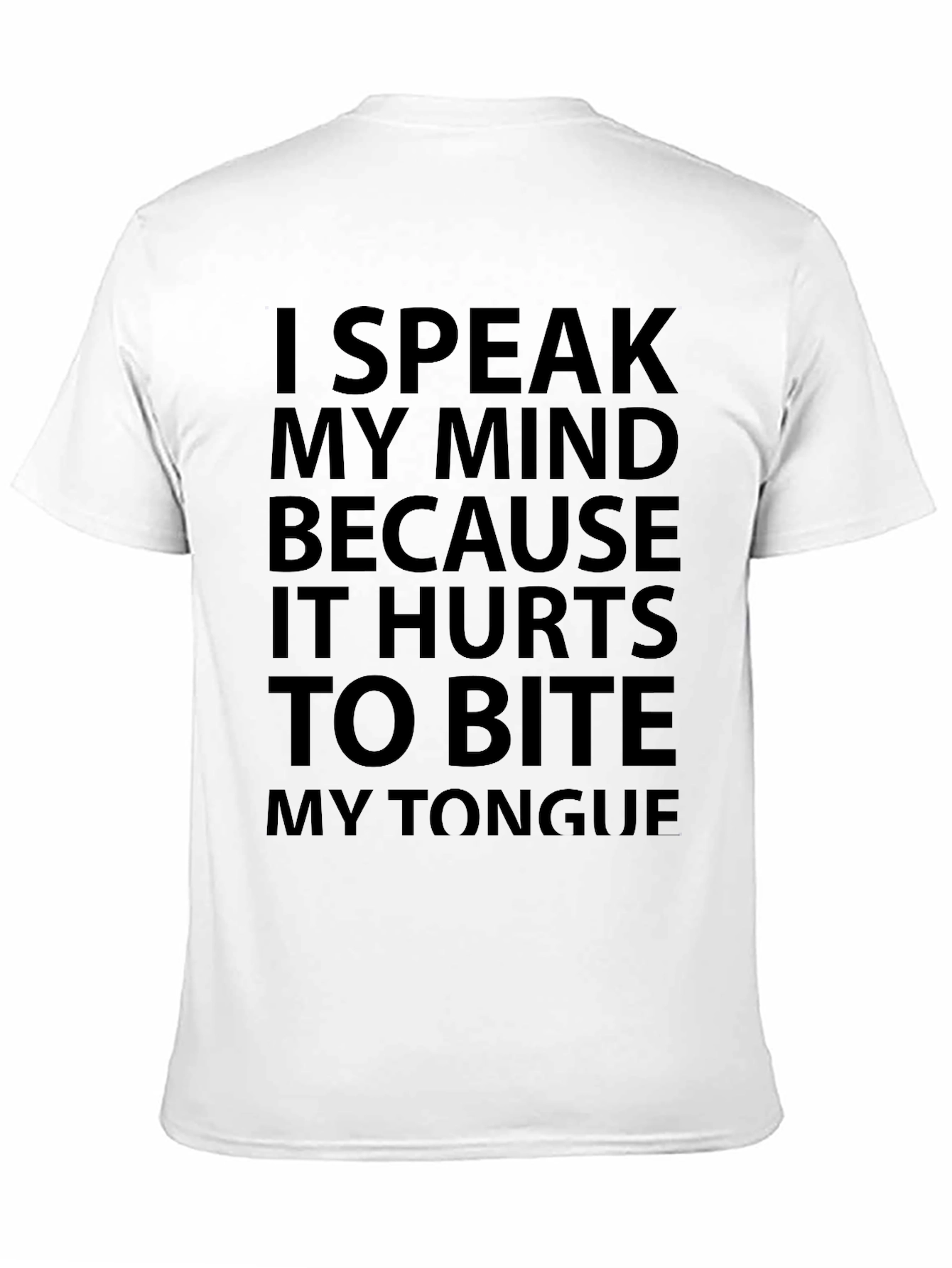 Black I Speak My Mind Funny Graphic T-Shirt view 11