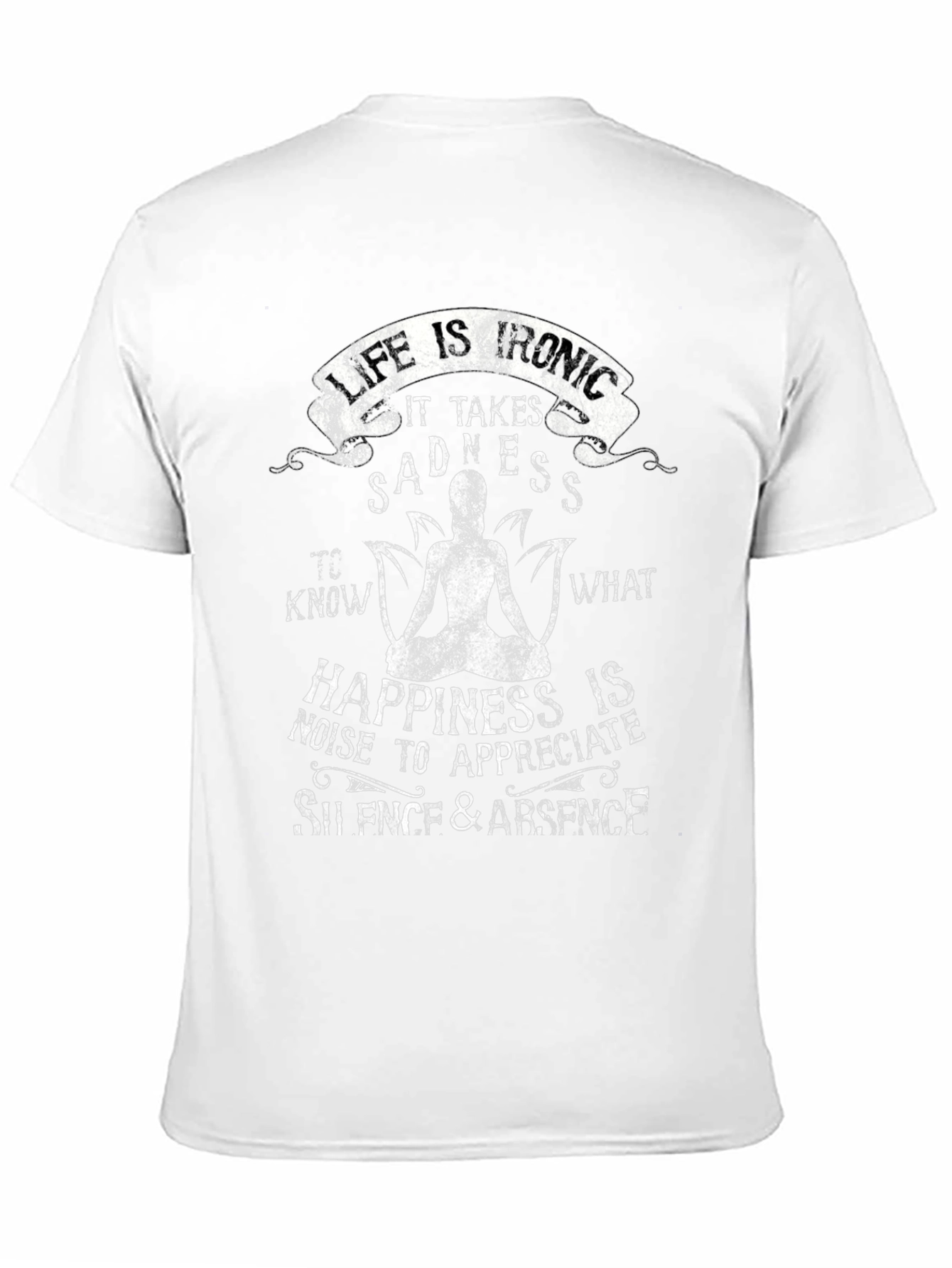 Black Life Is Ironic Graphic T-Shirt view 11