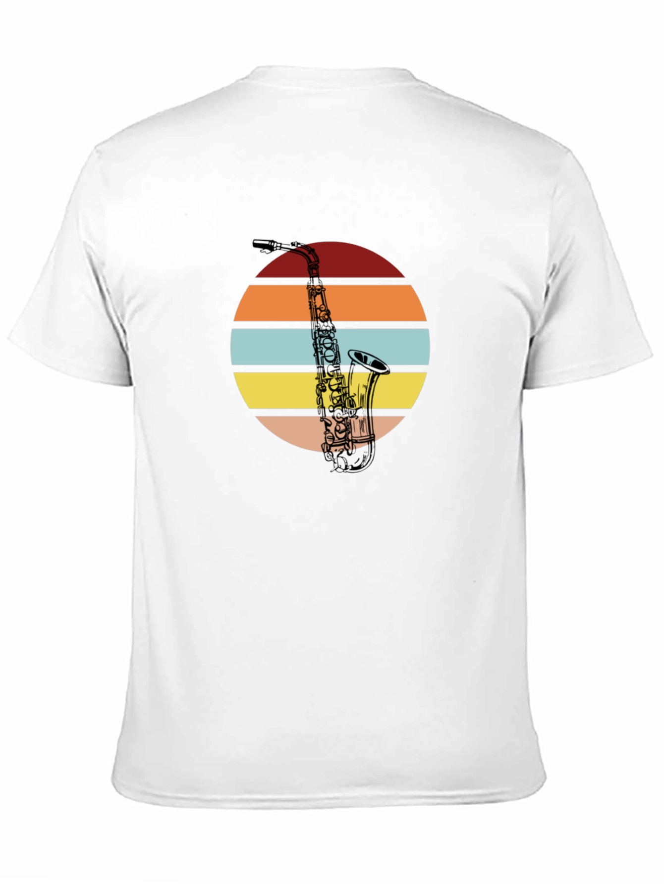 Black Saxophone Sunset Graphic Tee - Vintage Style view 11