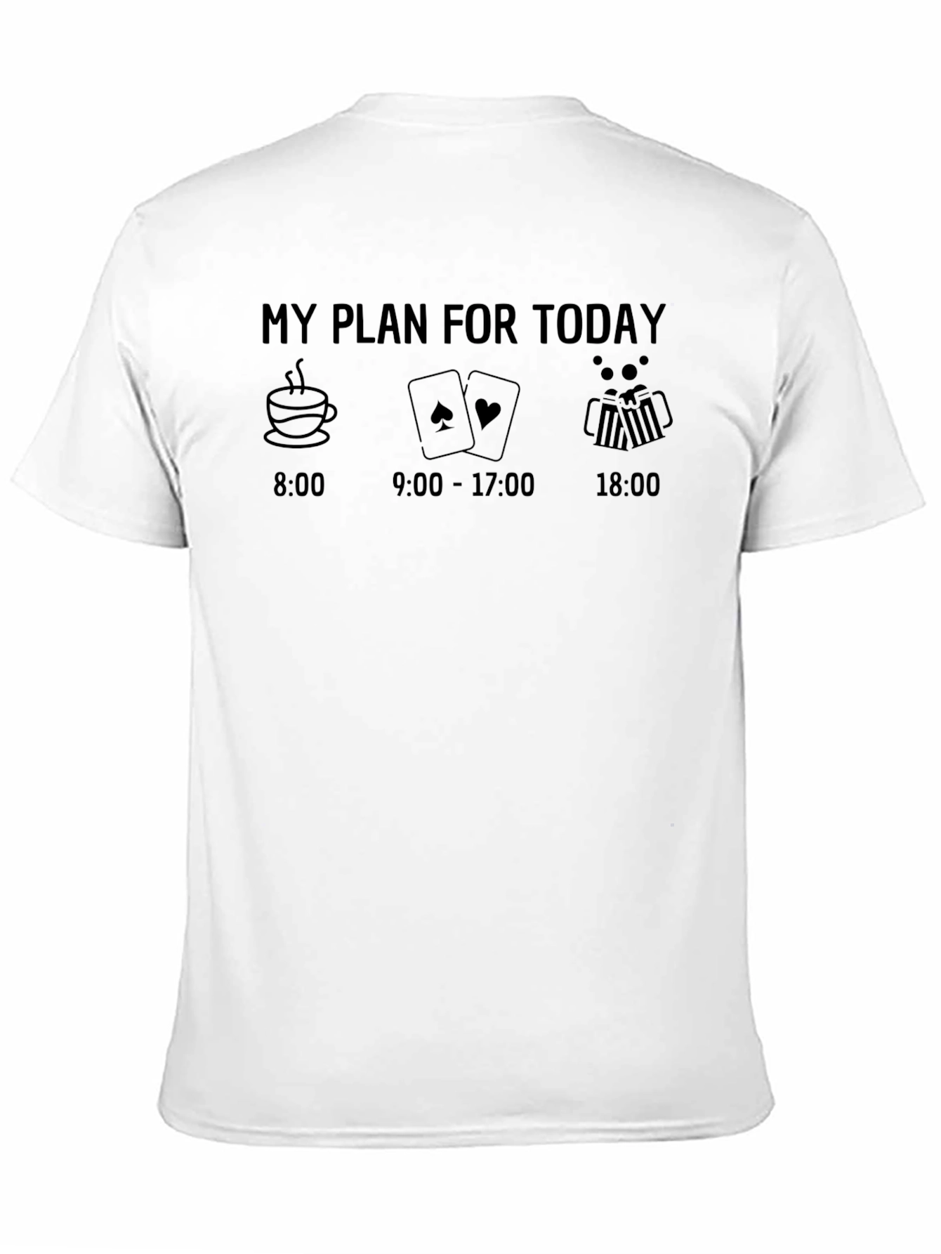 Black My Plan Today T-Shirt: Coffee, Cards, and Beer view 11