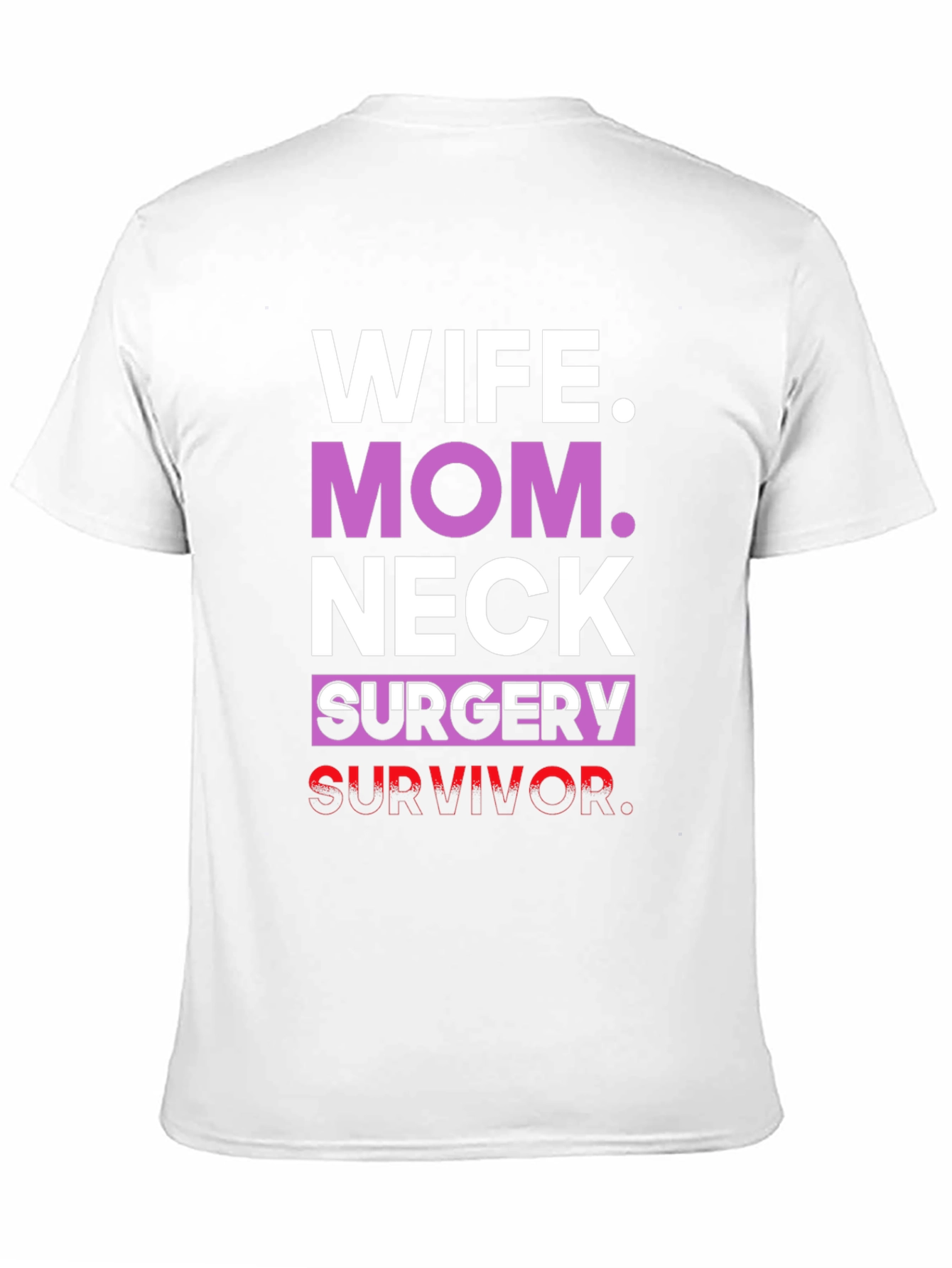 Black Wife Mom Neck Surgery Survivor Graphic Tee view 11