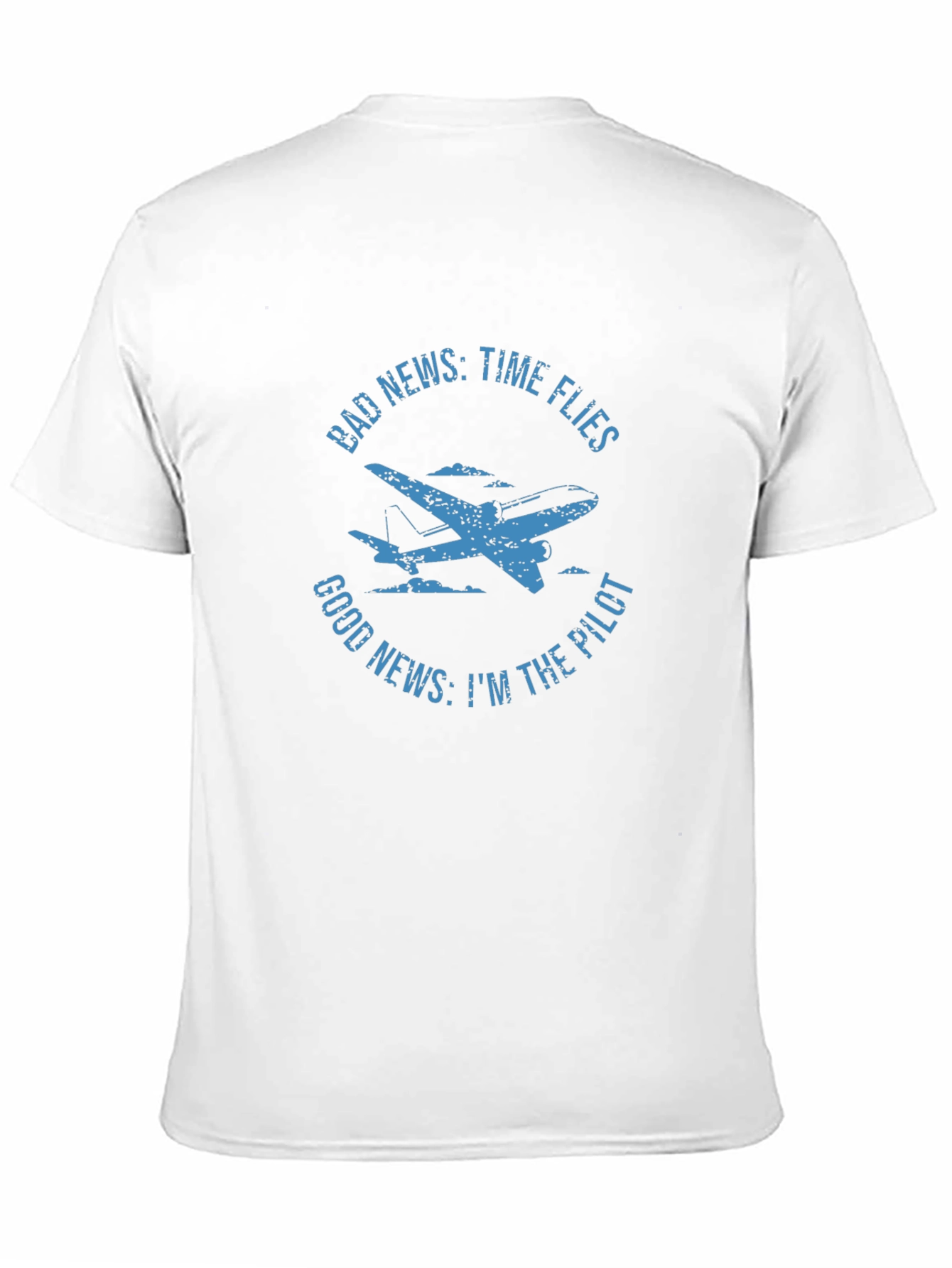 Black Funny Pilot T-Shirt - Time Flies Aviation Tee view 11