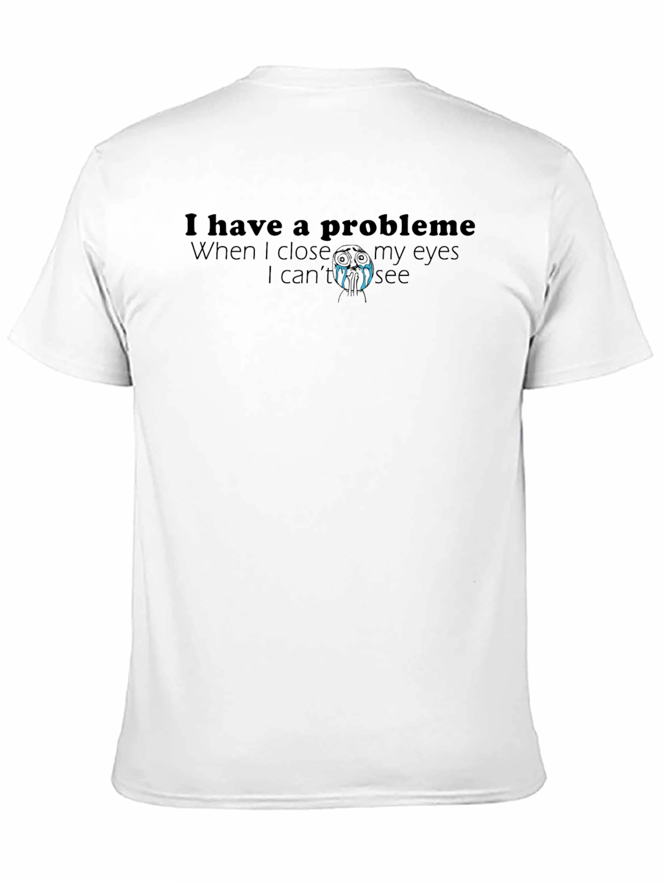Black Humorous 'I Have a Problem' Graphic Tee - Black Cotton Blend view 11