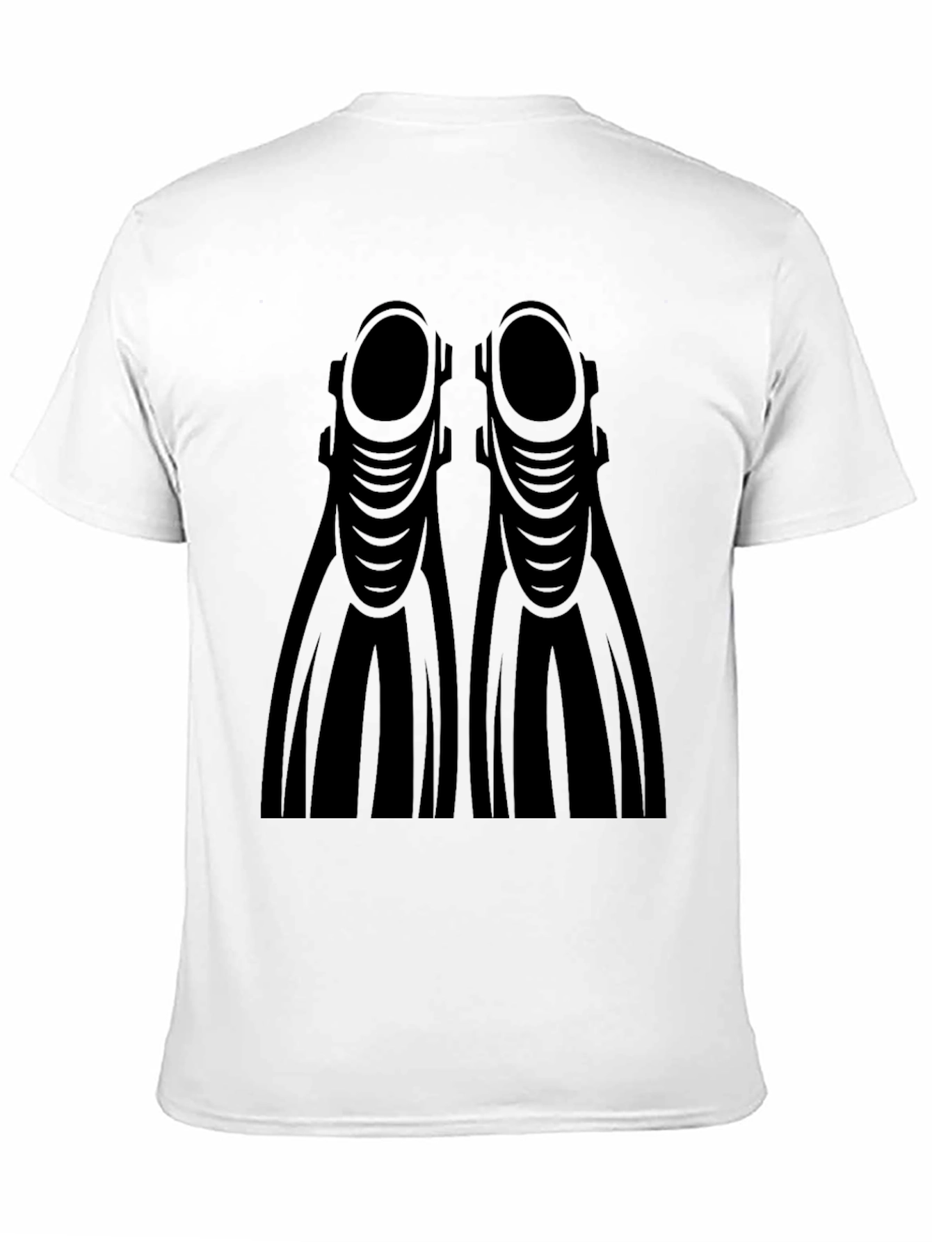 Black Diving Fins Graphic T-Shirt - Diver Tee view 11
