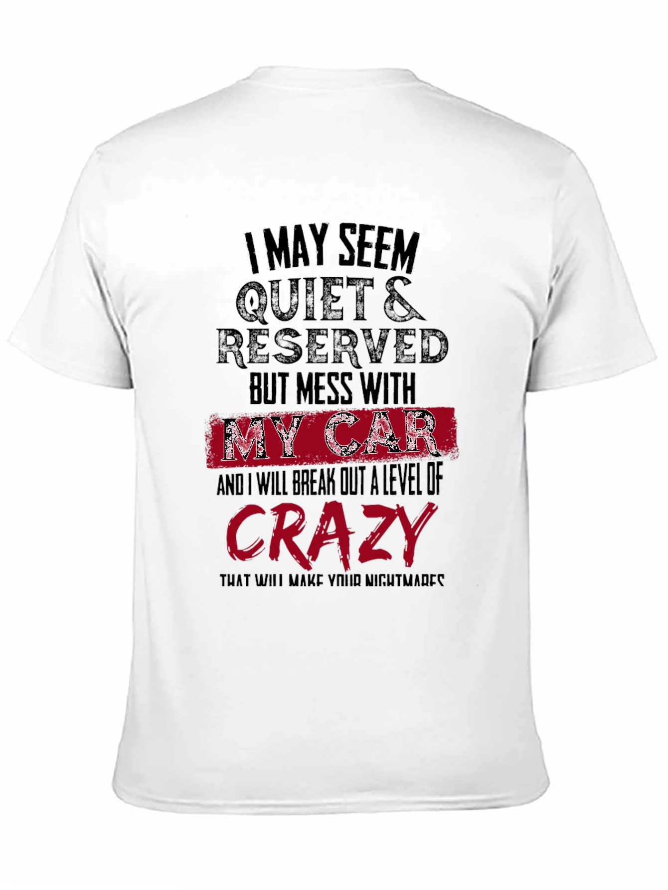 Black Quiet & Reserved Car Lover's T-Shirt view 11