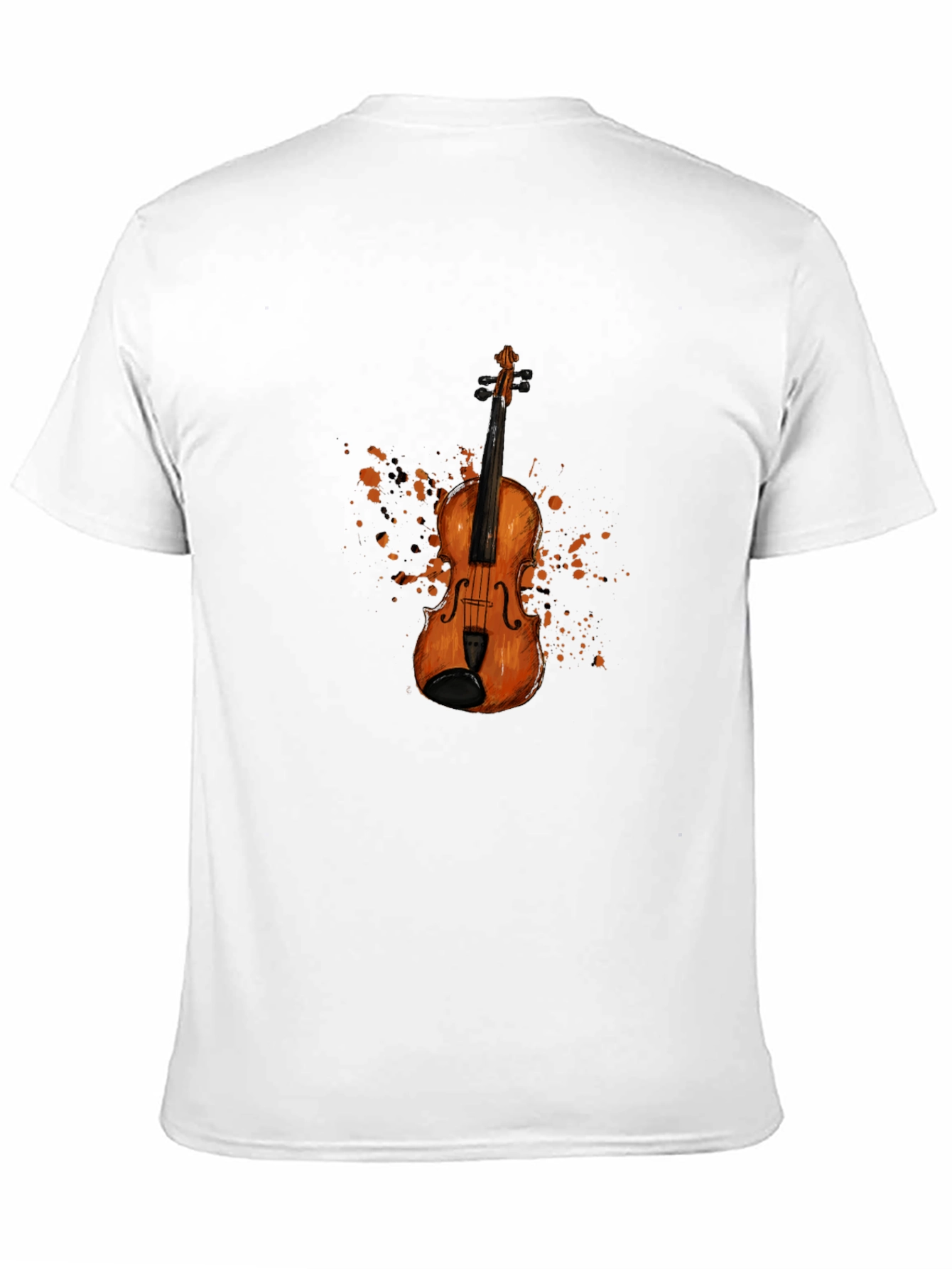 Black Violin Graphic Print Black T-Shirt view 11