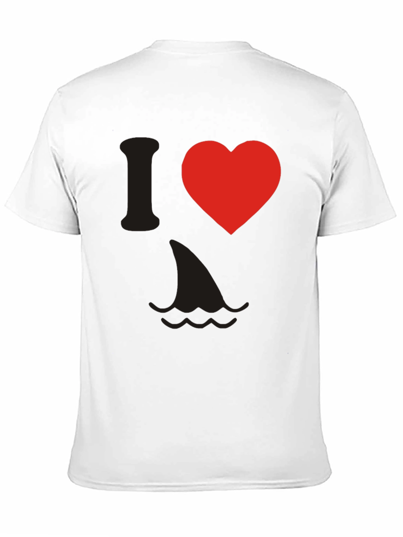 Black I Love Sharks T-Shirt - Novelty Graphic Tee view 11