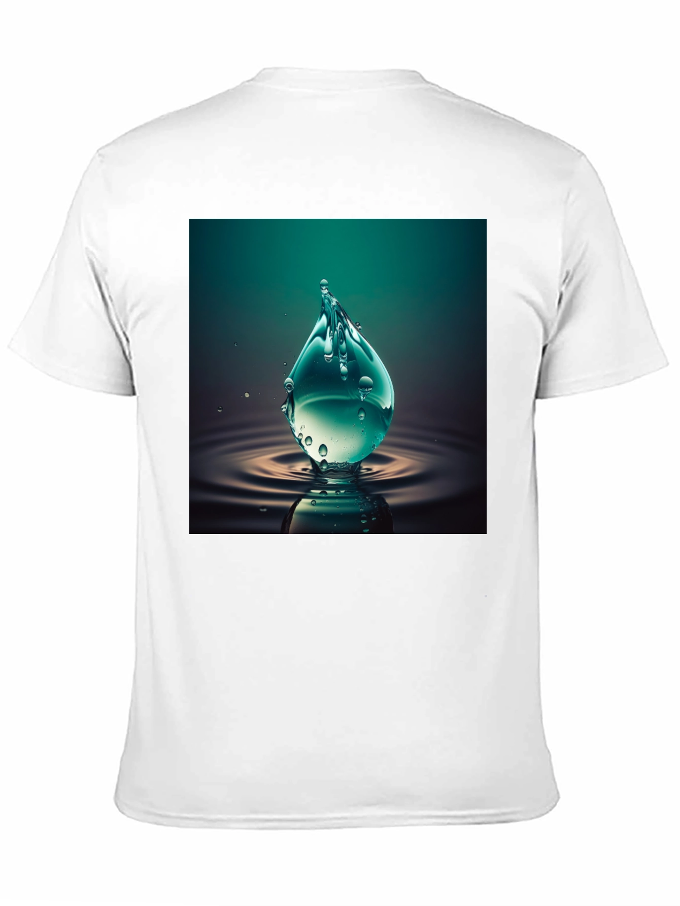Black Water Drop Graphic Tee - Cool Black T-Shirt view 11