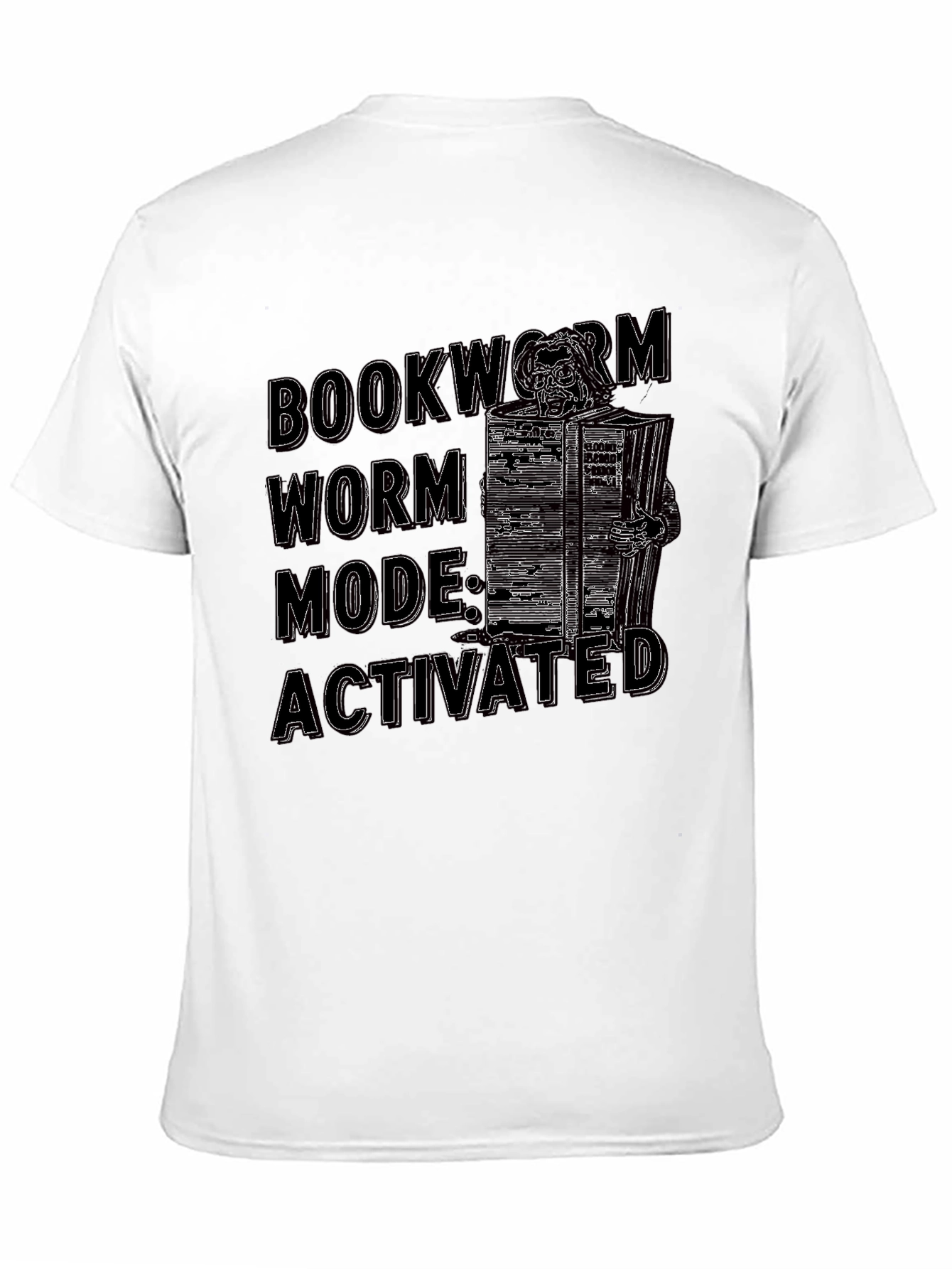 Black Bookworm Mode Activated Graphic Tee view 11