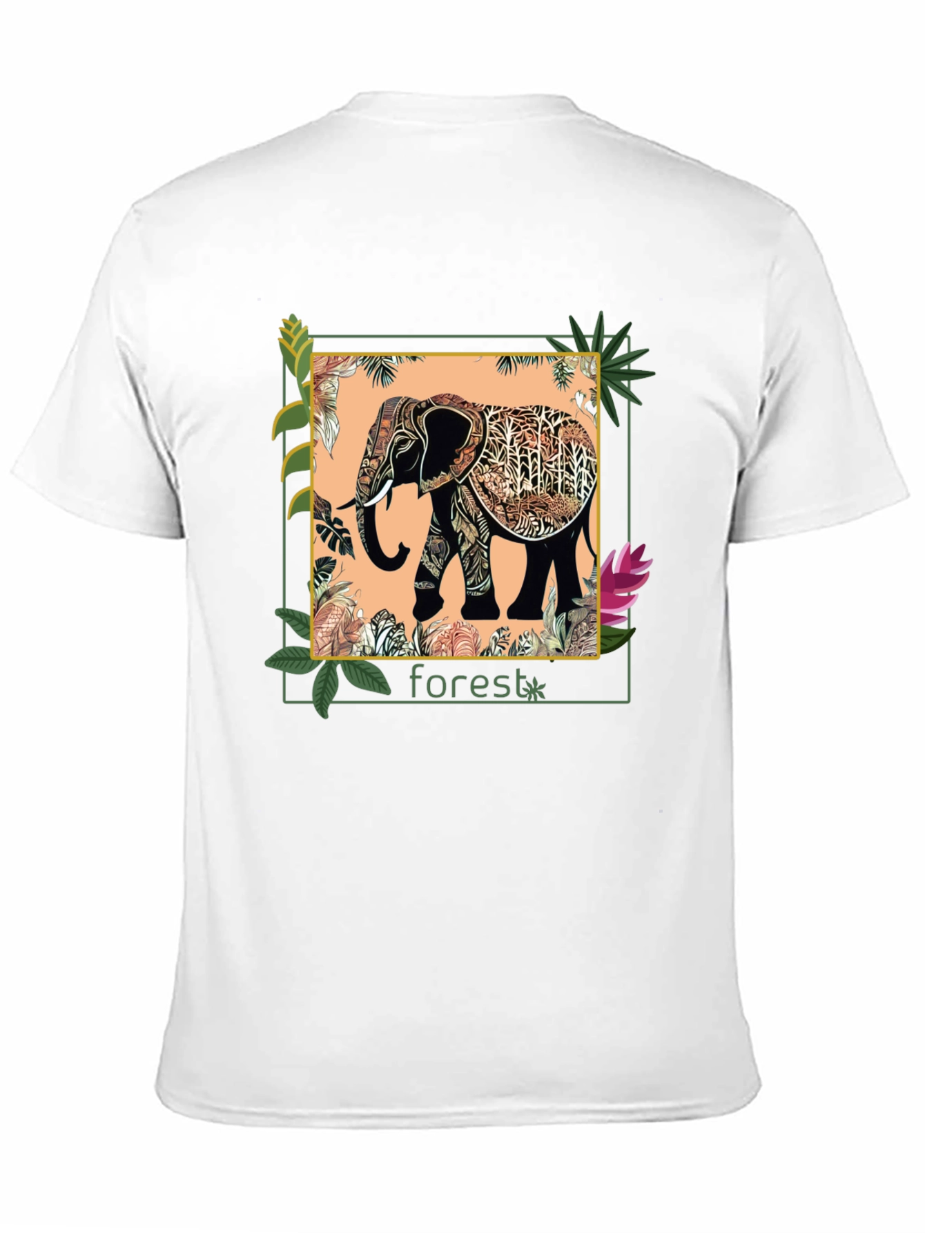 Black Elephant Forest Graphic Tee - Black view 11