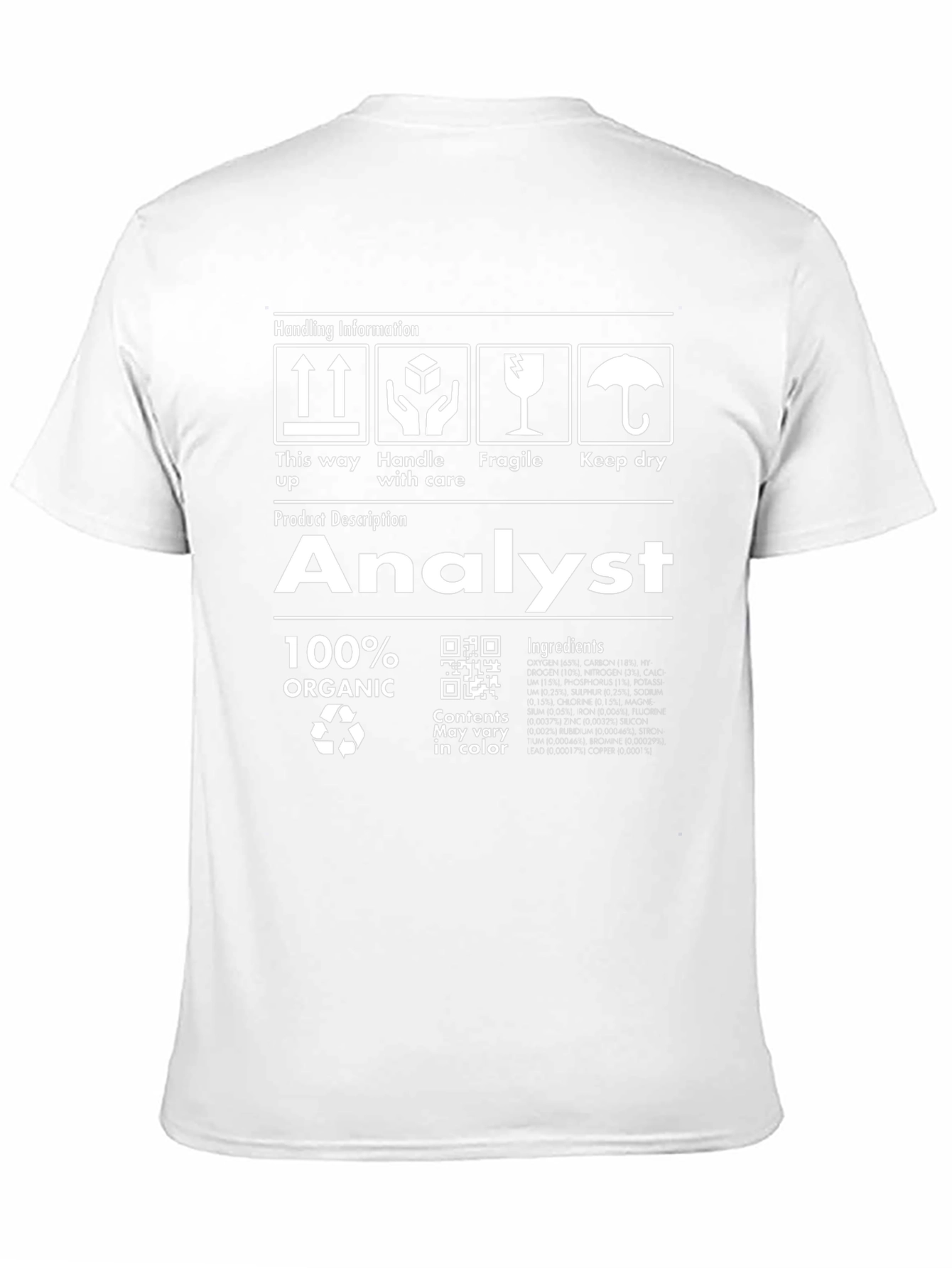 Black Analyst 100% Organic T-Shirt view 11