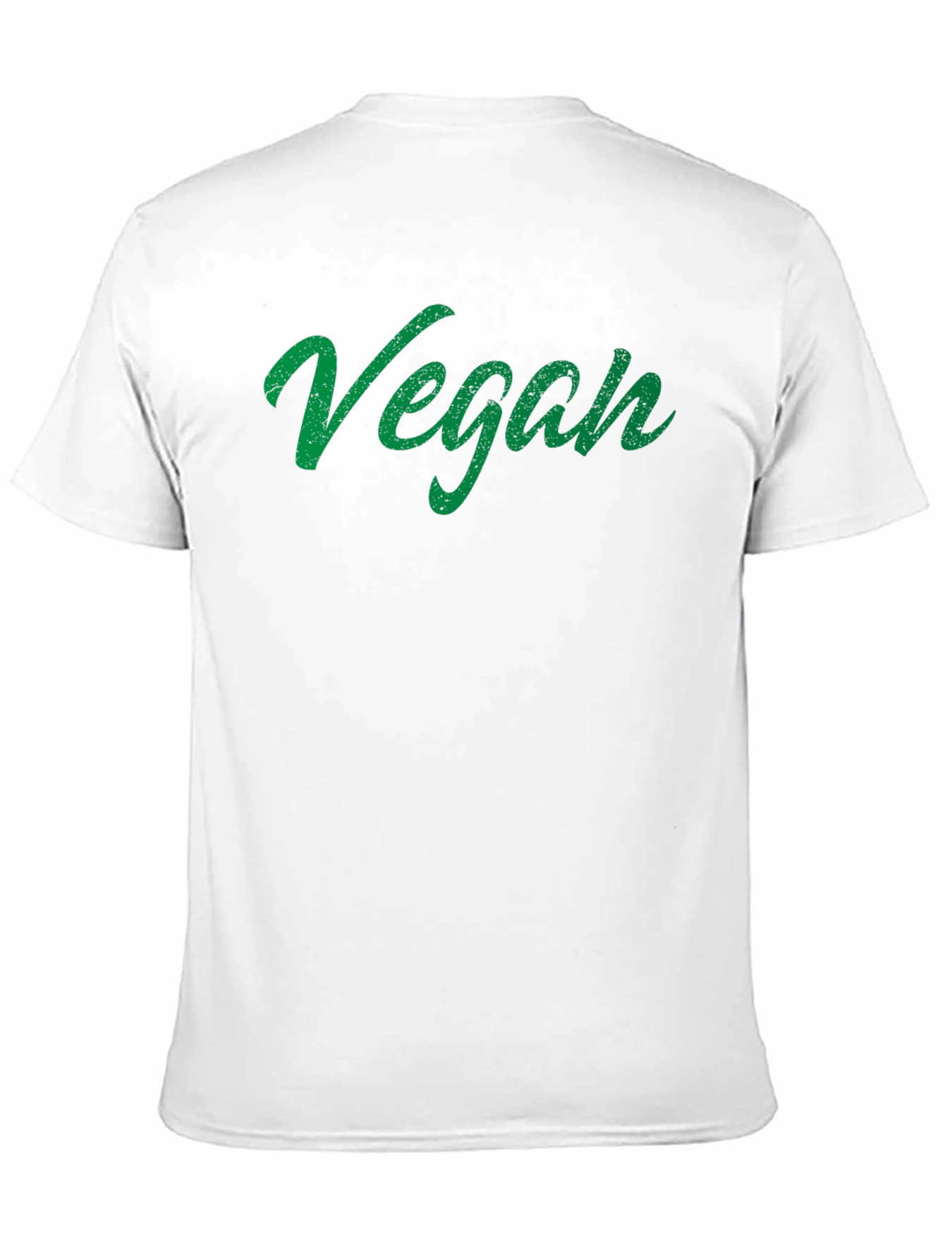 Black Vegan T-Shirt -  Green Lettering Black Tee view 11