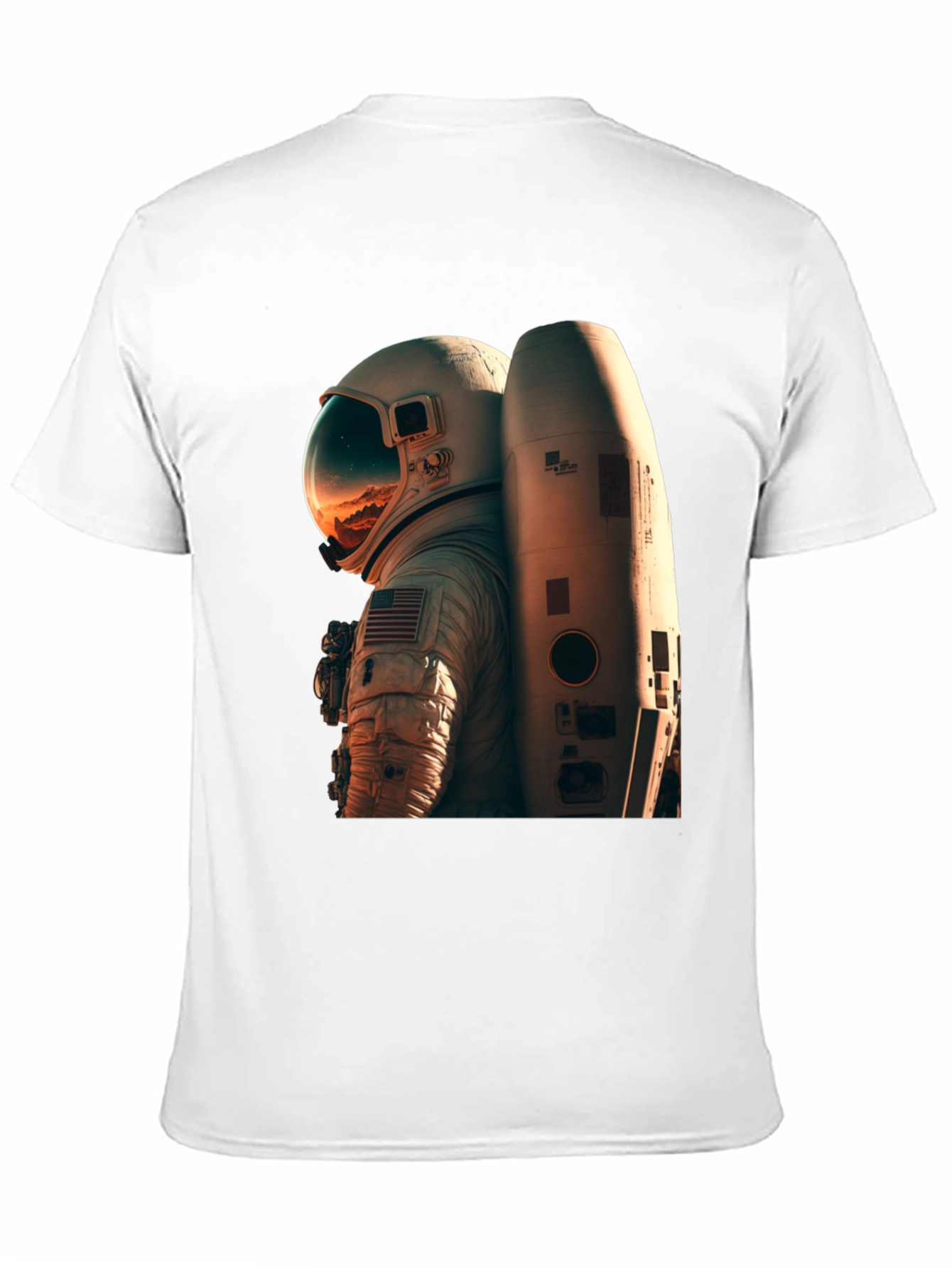 Black Astronaut Graphic Tee - Black Unisex T-Shirt view 11