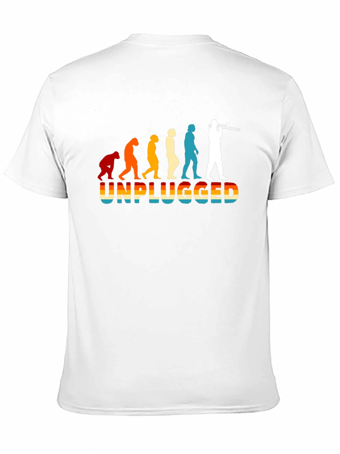 Black Unplugged Evolution T-Shirt - Music Trombone Player view 11