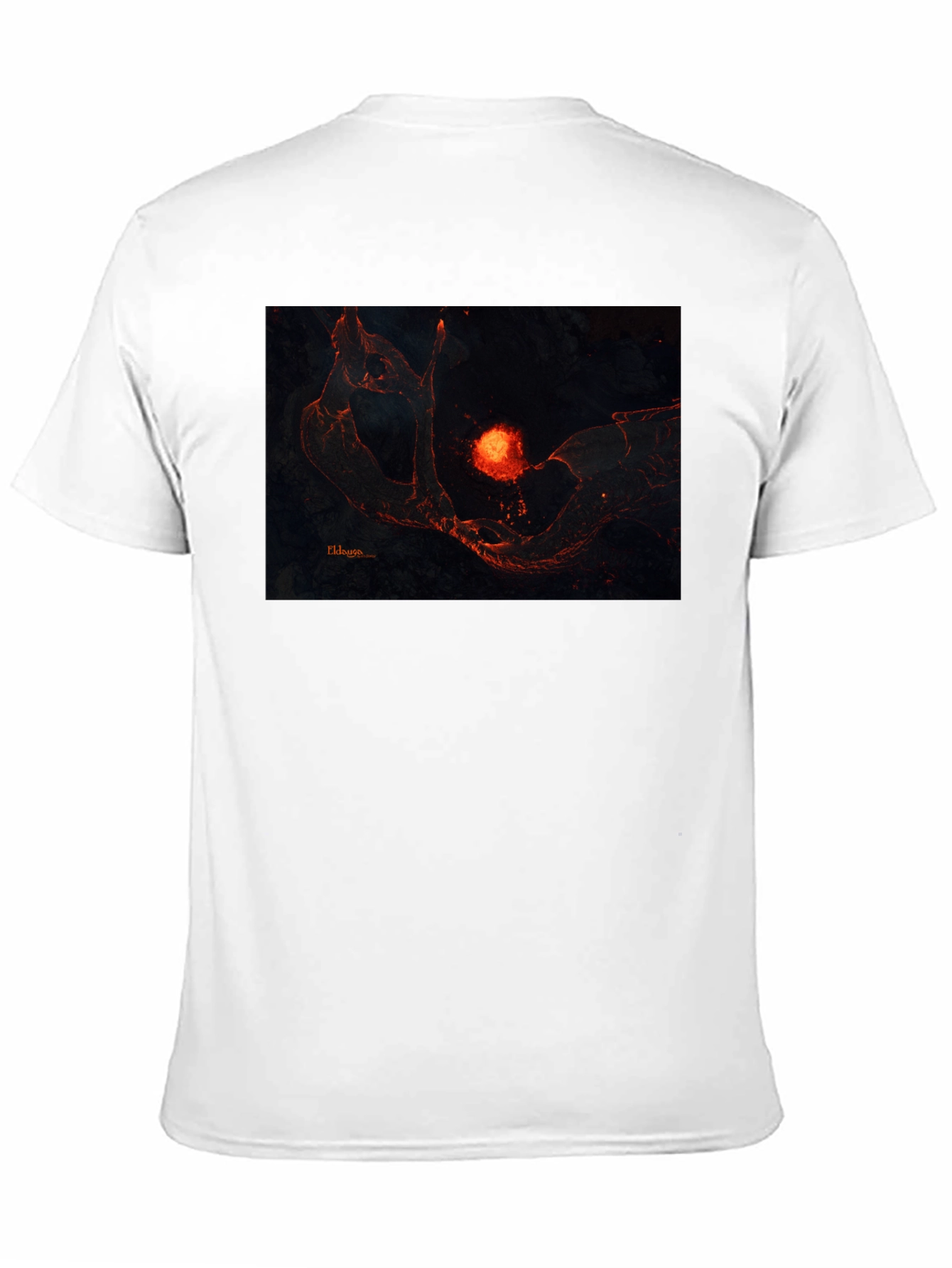 Black Lava Landscape Graphic Black T-Shirt view 11