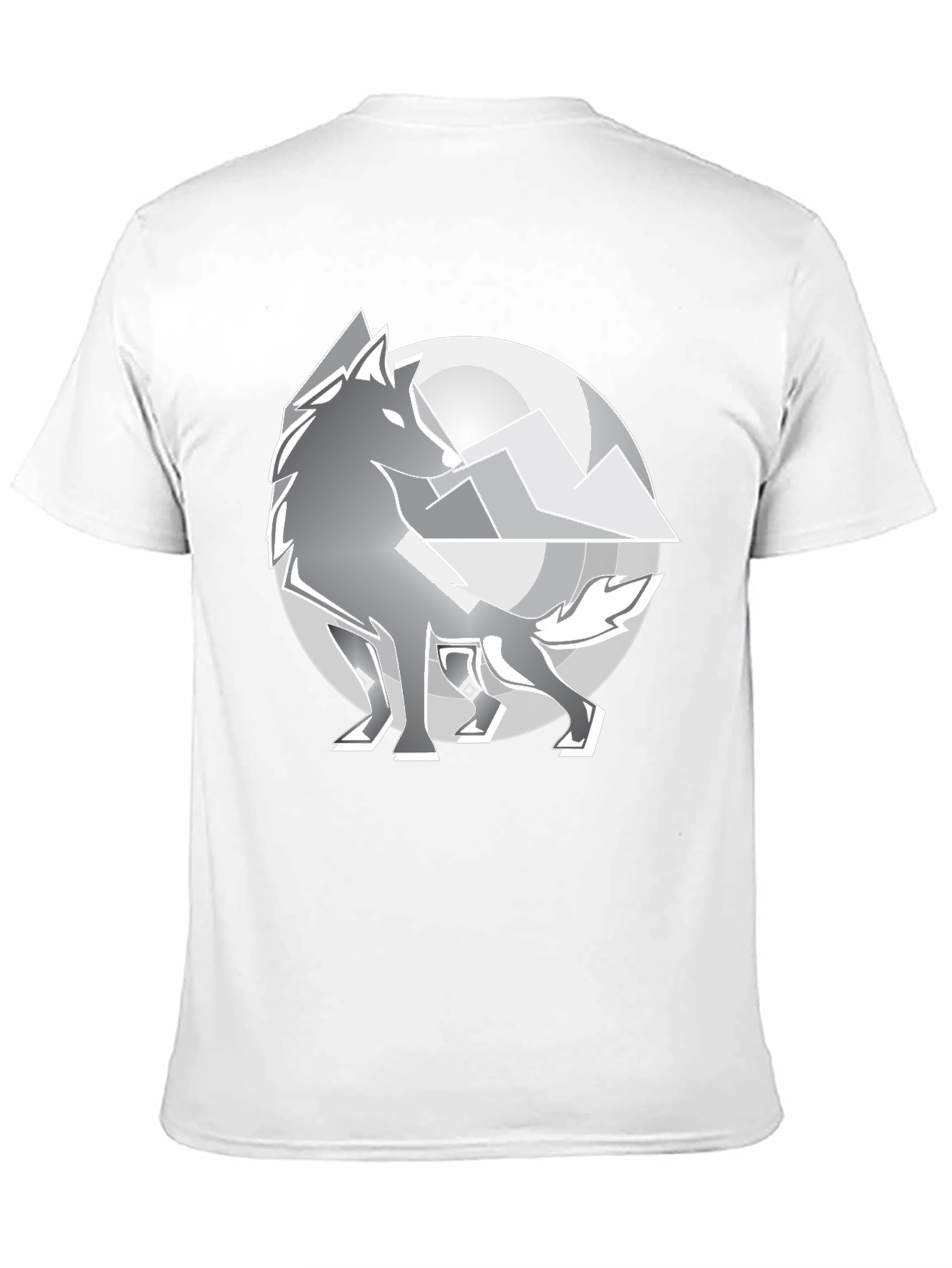 Black Wolf Moon Graphic T-Shirt - Cool Men's Black Tee view 11