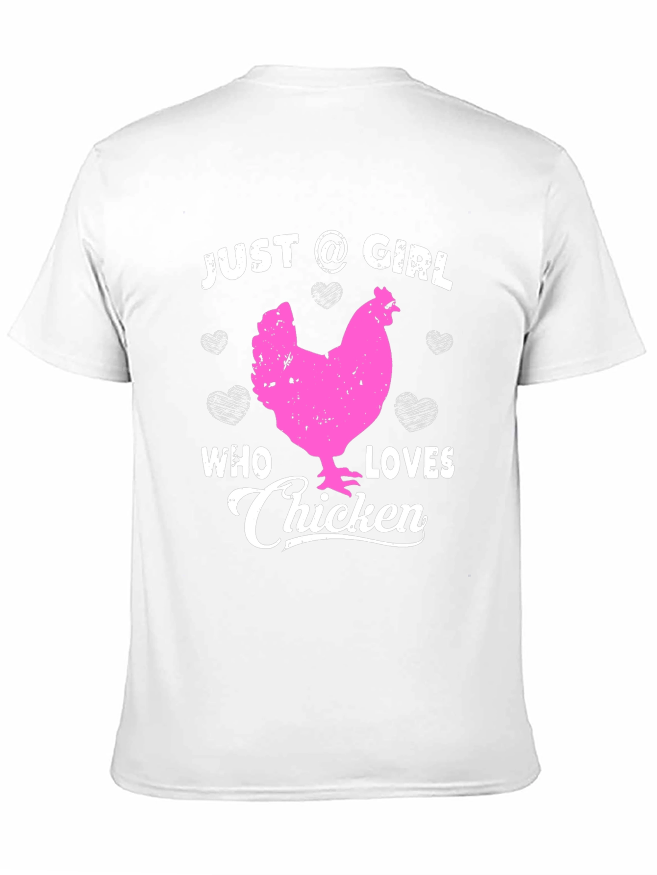 Black Just a Girl Who Loves Chicken T-Shirt view 11