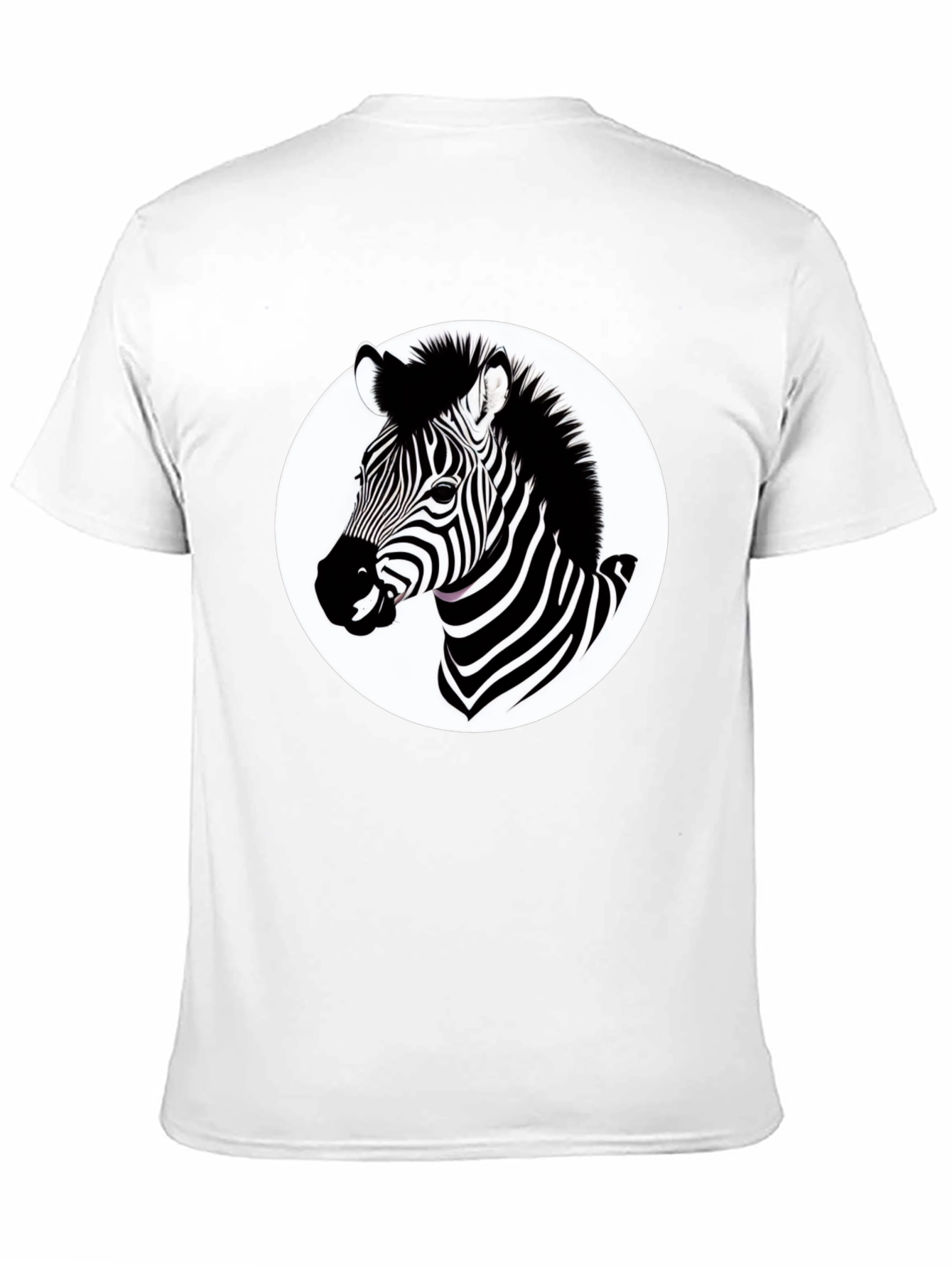Black Zebra Graphic T-Shirt - Black Cotton Blend Tee view 11