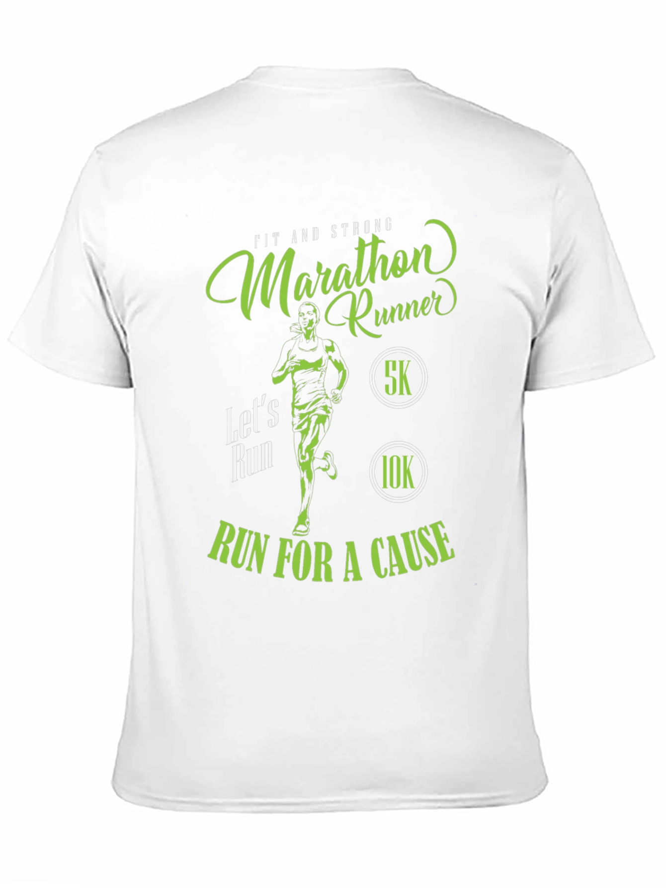 Black Marathon Runner T-Shirt - Run For A Cause! view 11