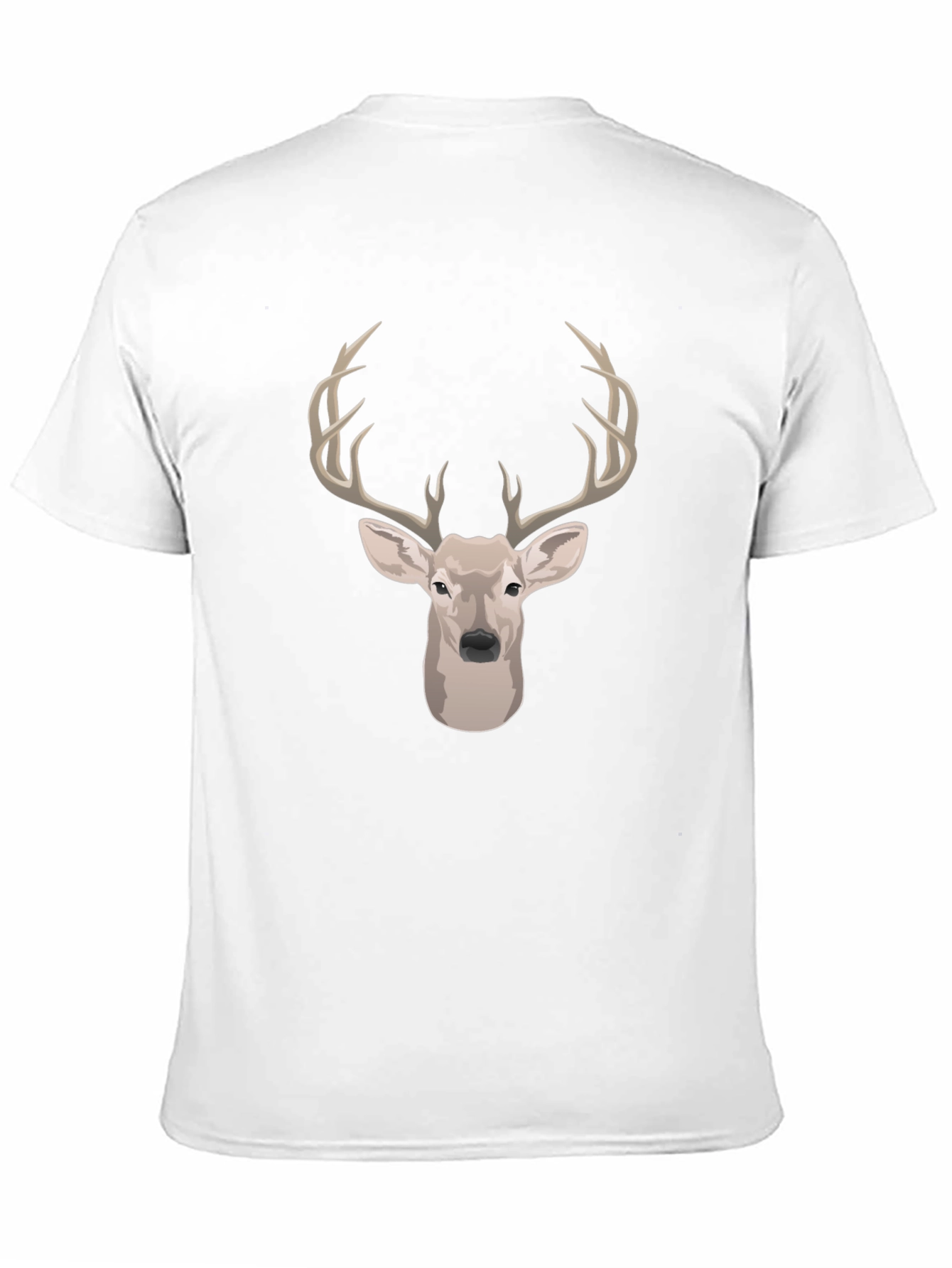 Black Deer Head Graphic Print Black T-Shirt view 11