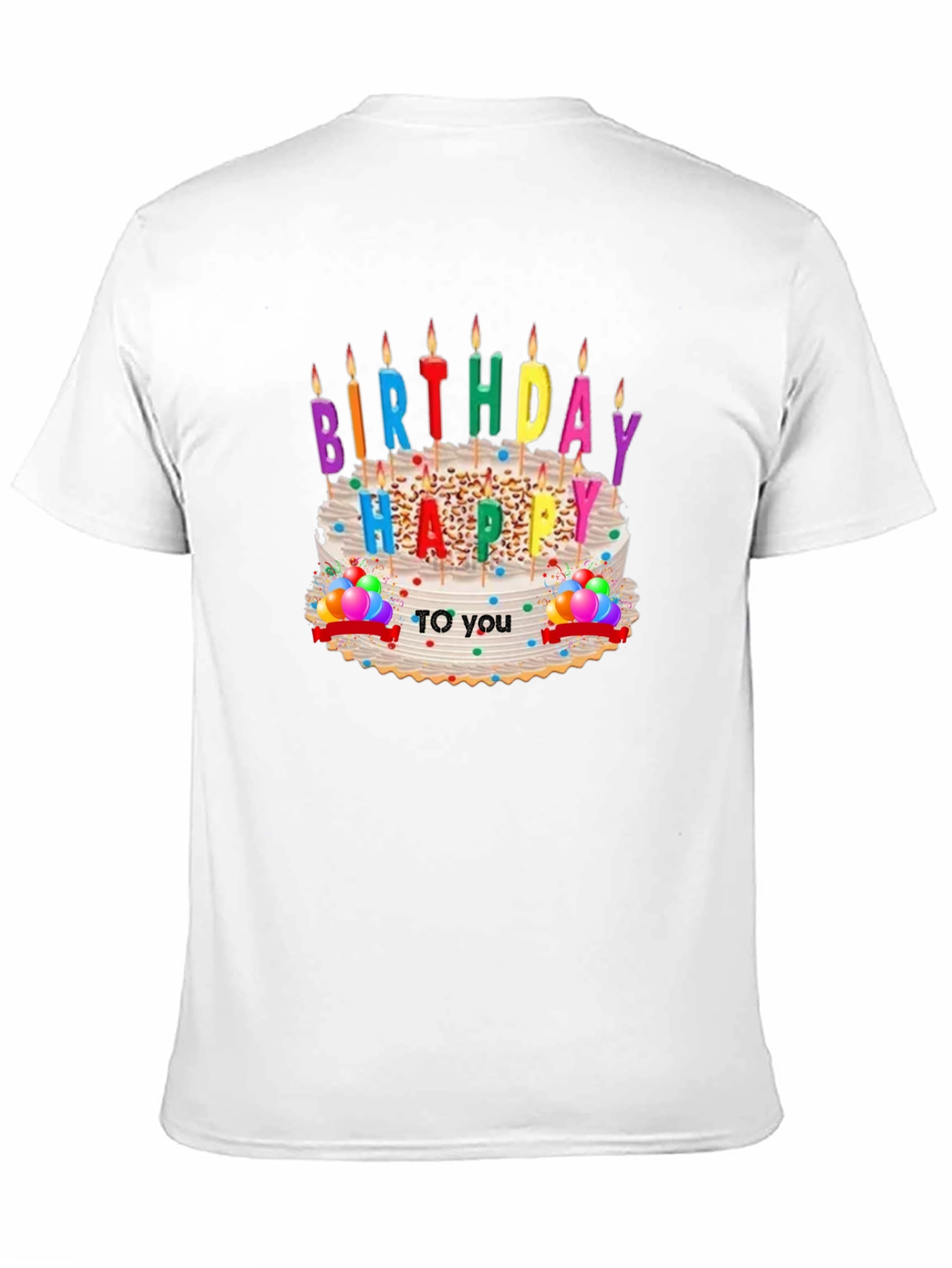 Black Birthday Cake Graphic T-Shirt view 11