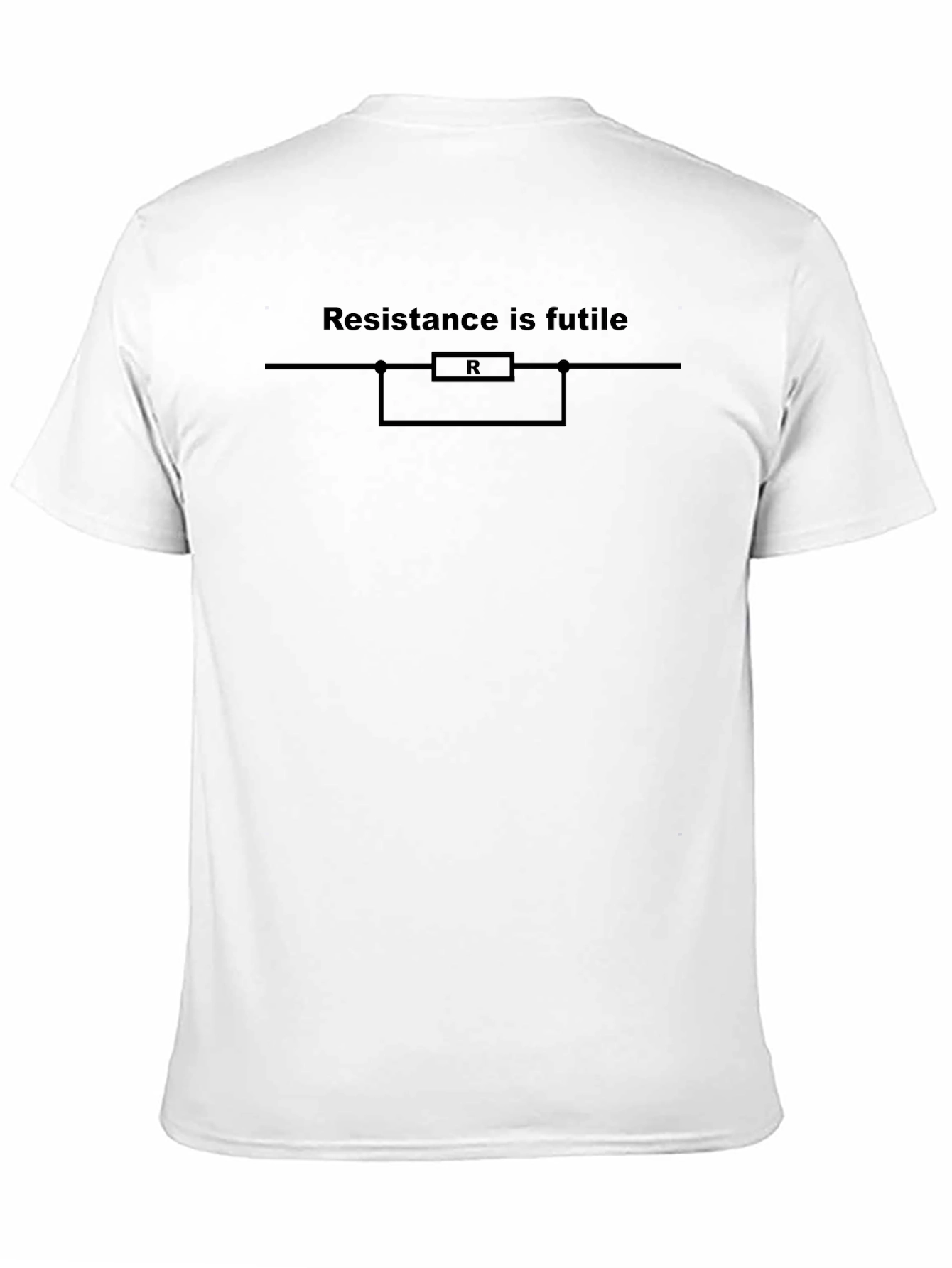 Black Resistance is Futile T-Shirt - Geeky Electronics Humor Tee view 11