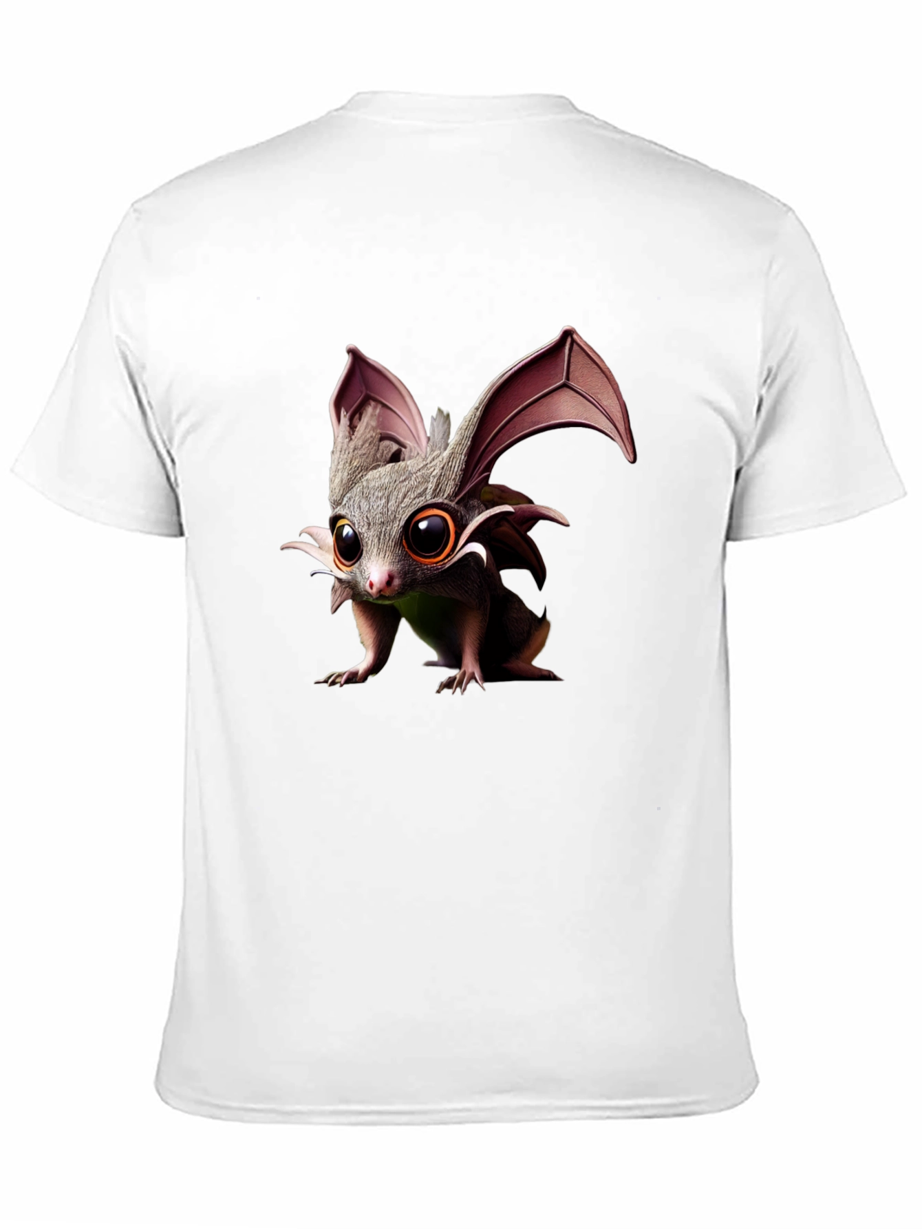 Black Cute Bat T-Shirt - Unisex Black Tee view 11