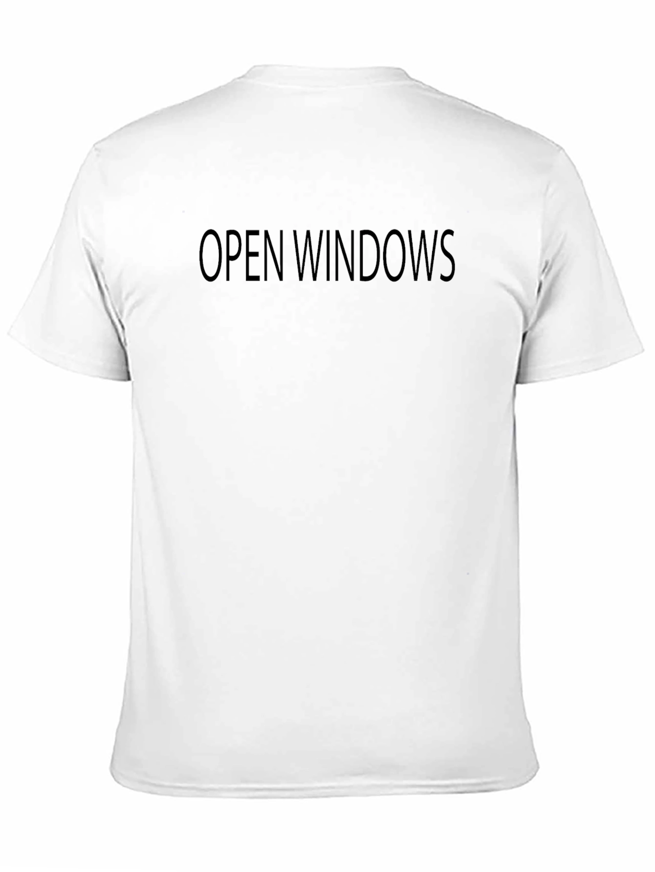 Black Open Windows Black T-Shirt - Modern Design view 11
