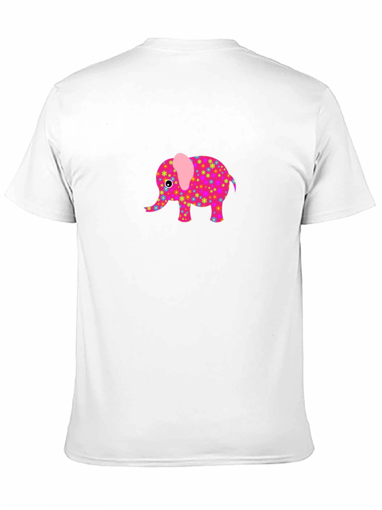 Black Black T-Shirt with Cute Elephant Graphic view 11