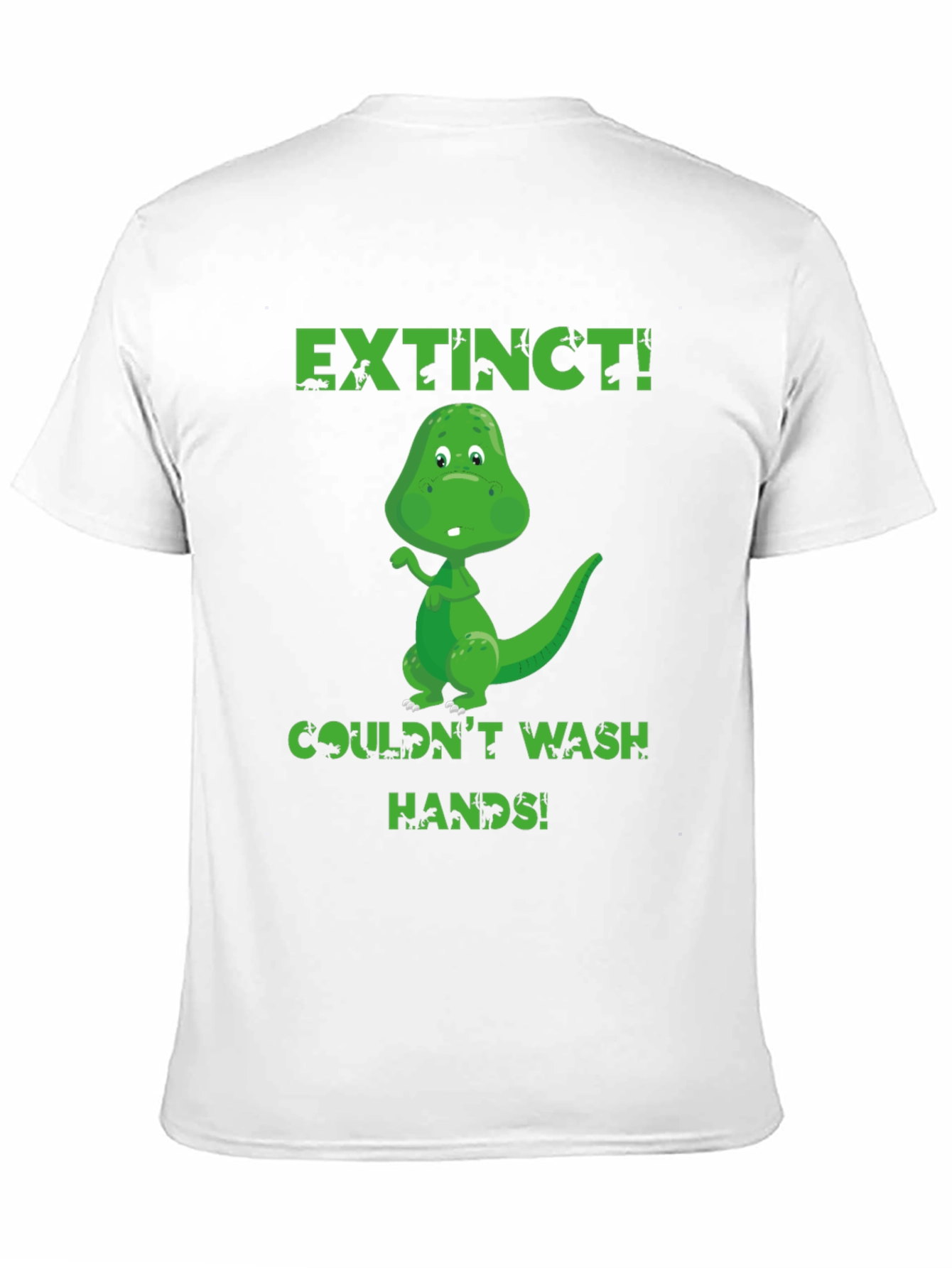 Black Extinct Dinosaur Wash Hands Graphic T-Shirt view 11