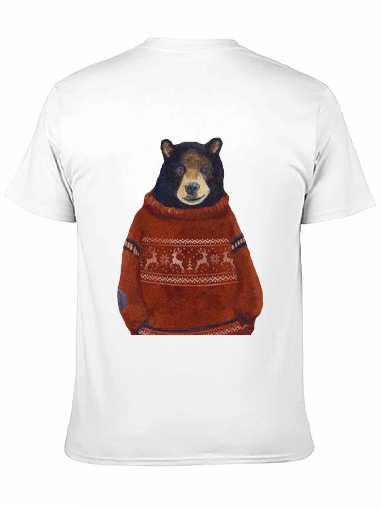 Black Bear in Sweater Graphic T-Shirt - Unique Design view 11