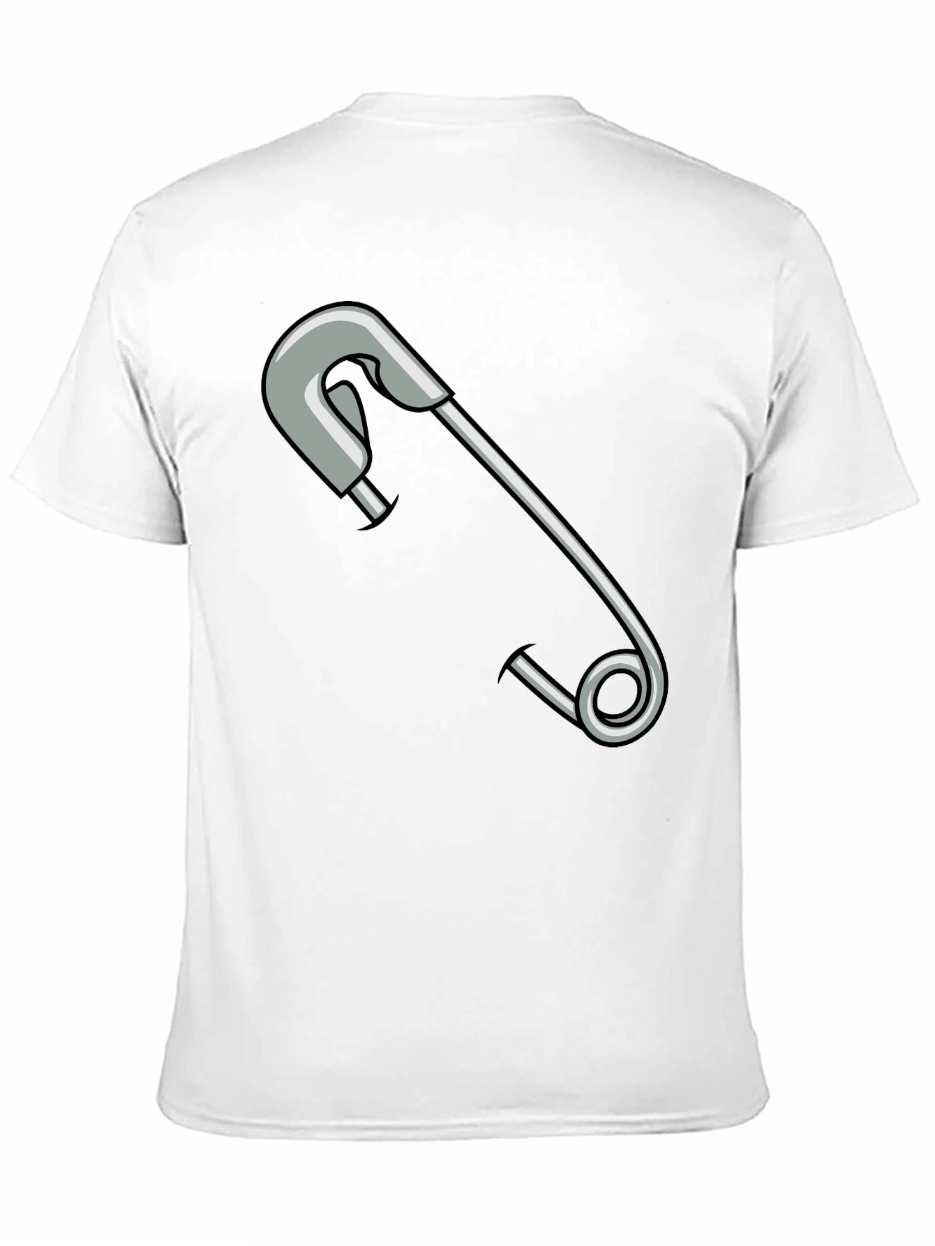 Black Safety Pin Graphic T-Shirt - Unisex Casual Tee view 11