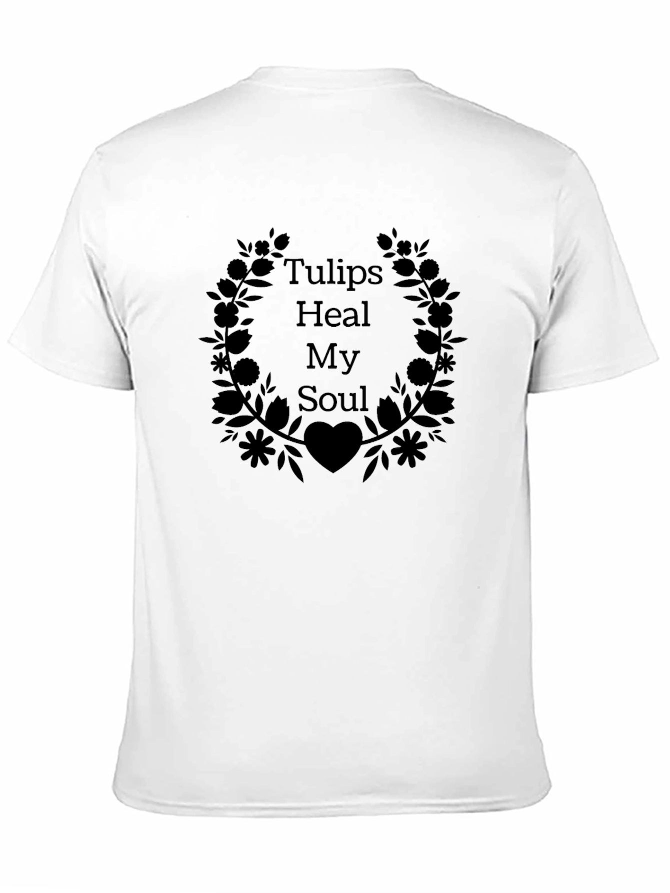 Black Tulips Heal My Soul Black Graphic Tee view 11