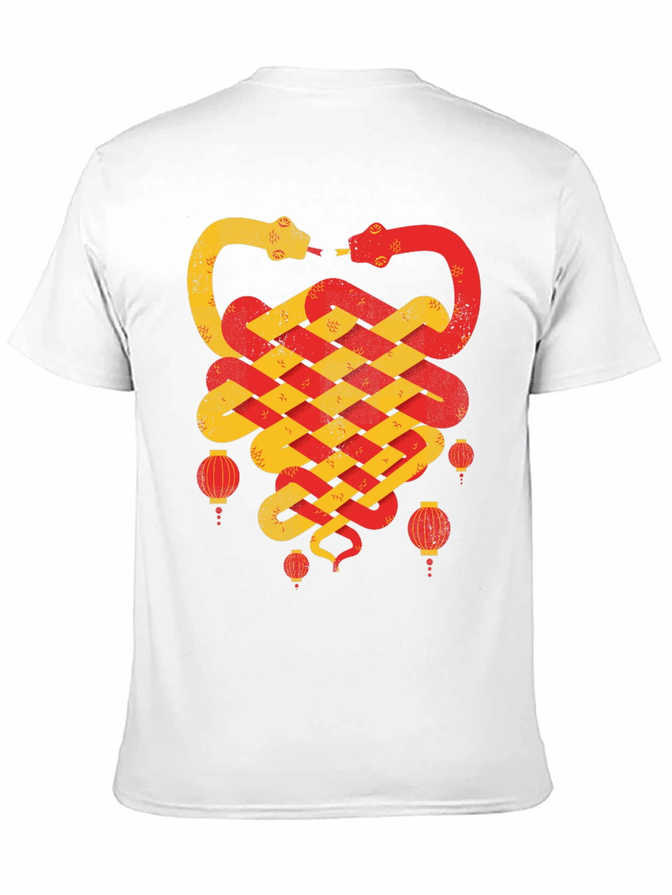 Black Chinese New Year Snake Lantern T-Shirt view 11
