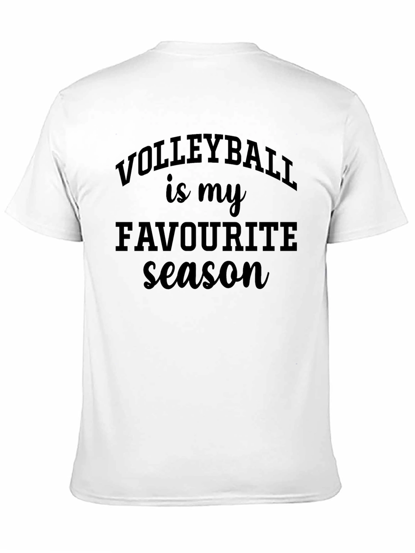 Black Volleyball Favorite Season Graphic Tee - Unisex view 11