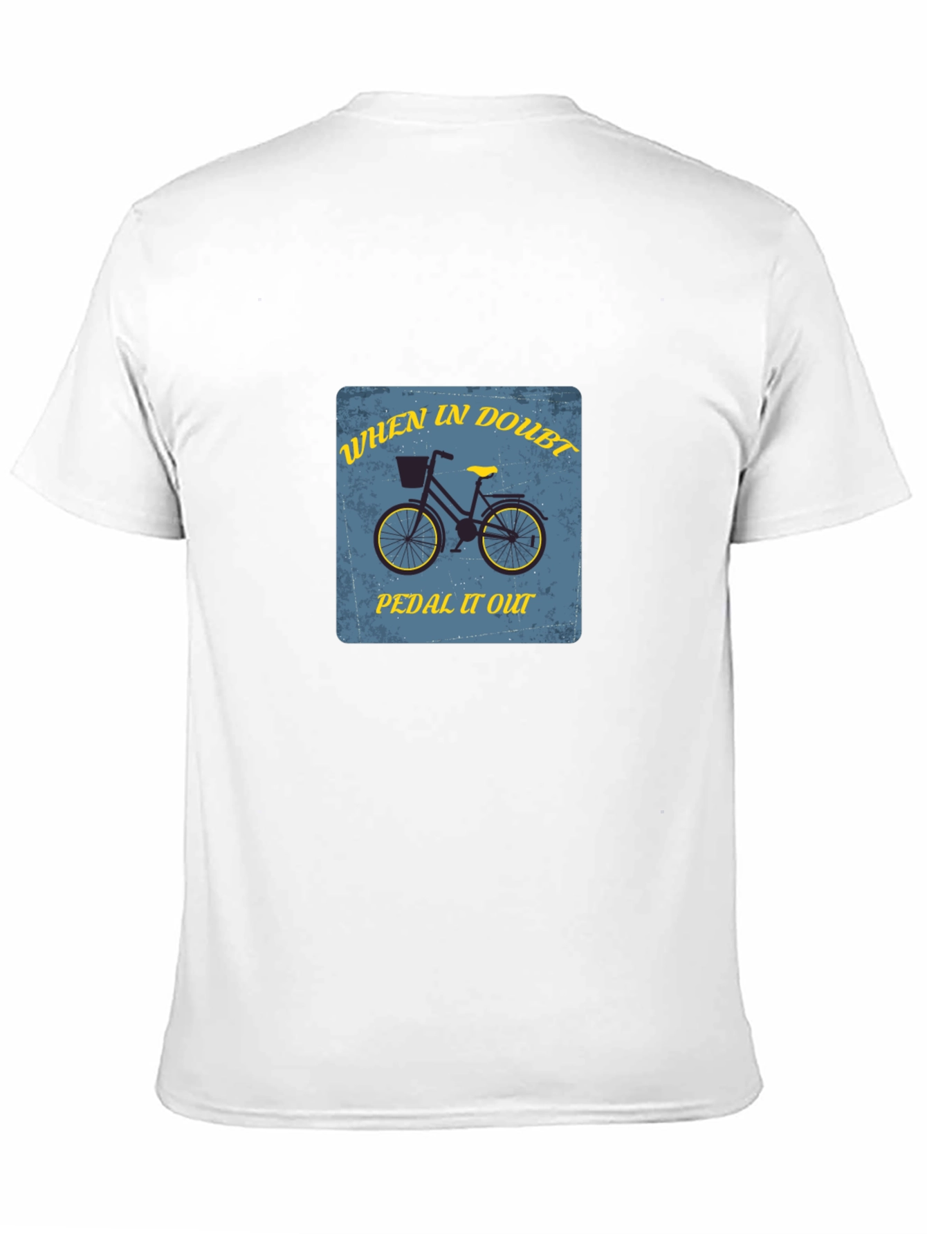 Black When In Doubt Pedal It Out Black T-Shirt view 11